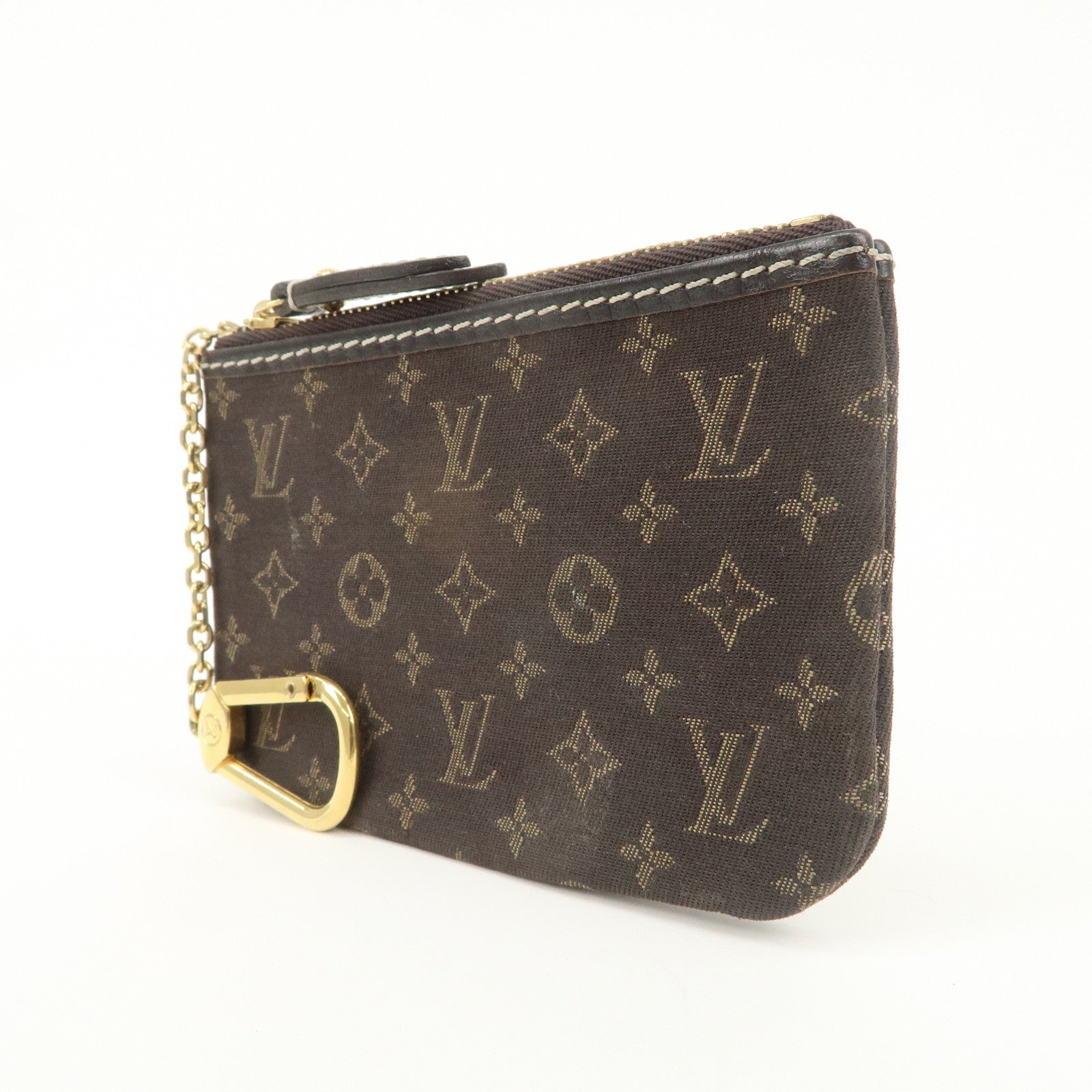 Louis Vuitton Monogram Mini Lin Pochette Cles Coin Case M95230