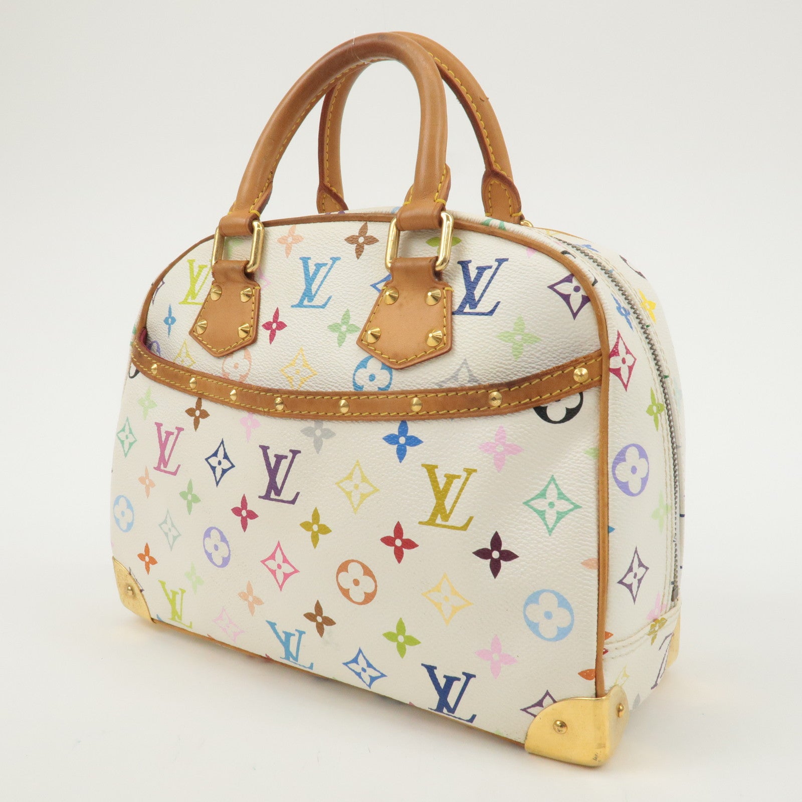 Louis Vuitton Monogram Multi Color Trouville Hand Bag Blanc M92663