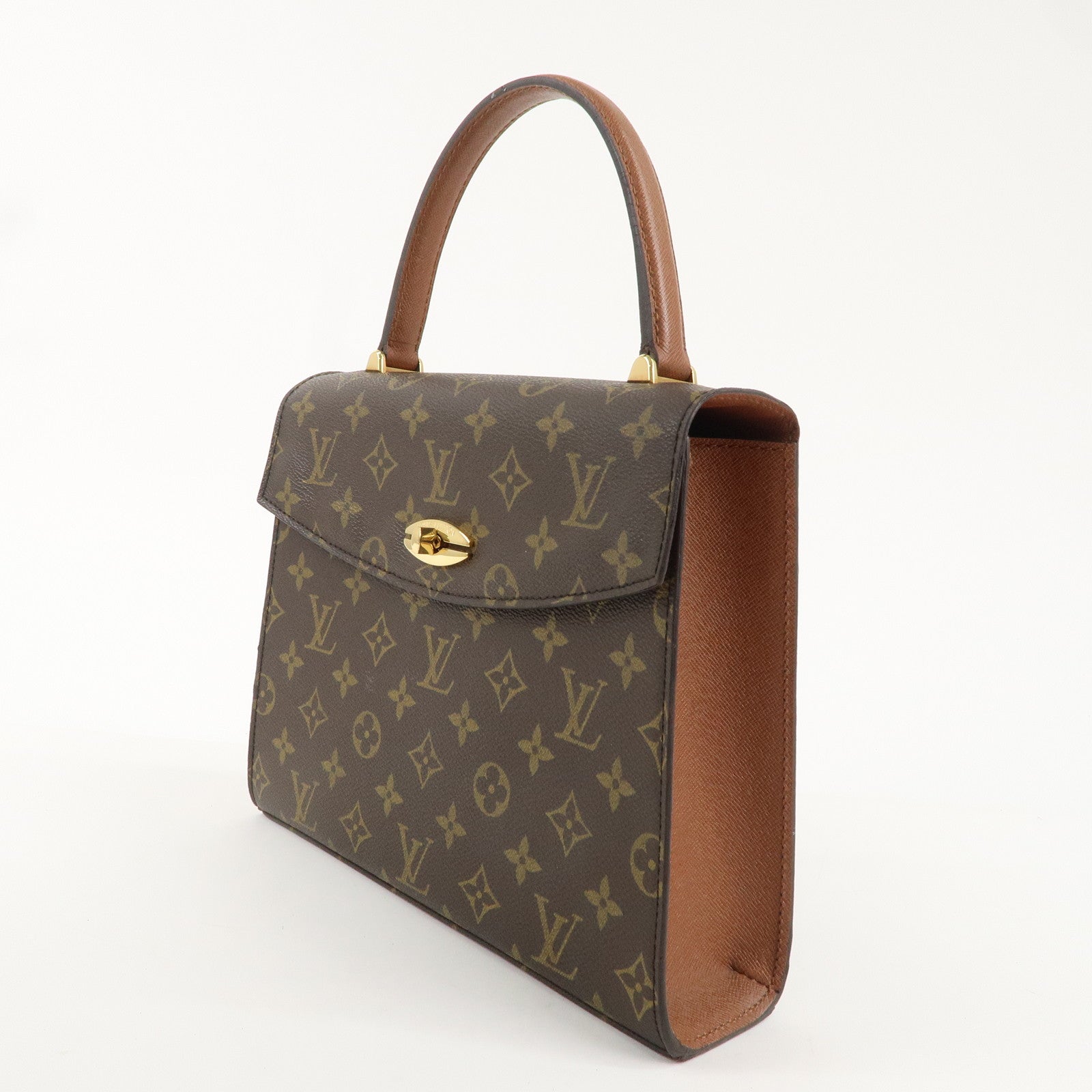 Louis Vuitton Monogram Malesherbes Hand Bag Brown M51379