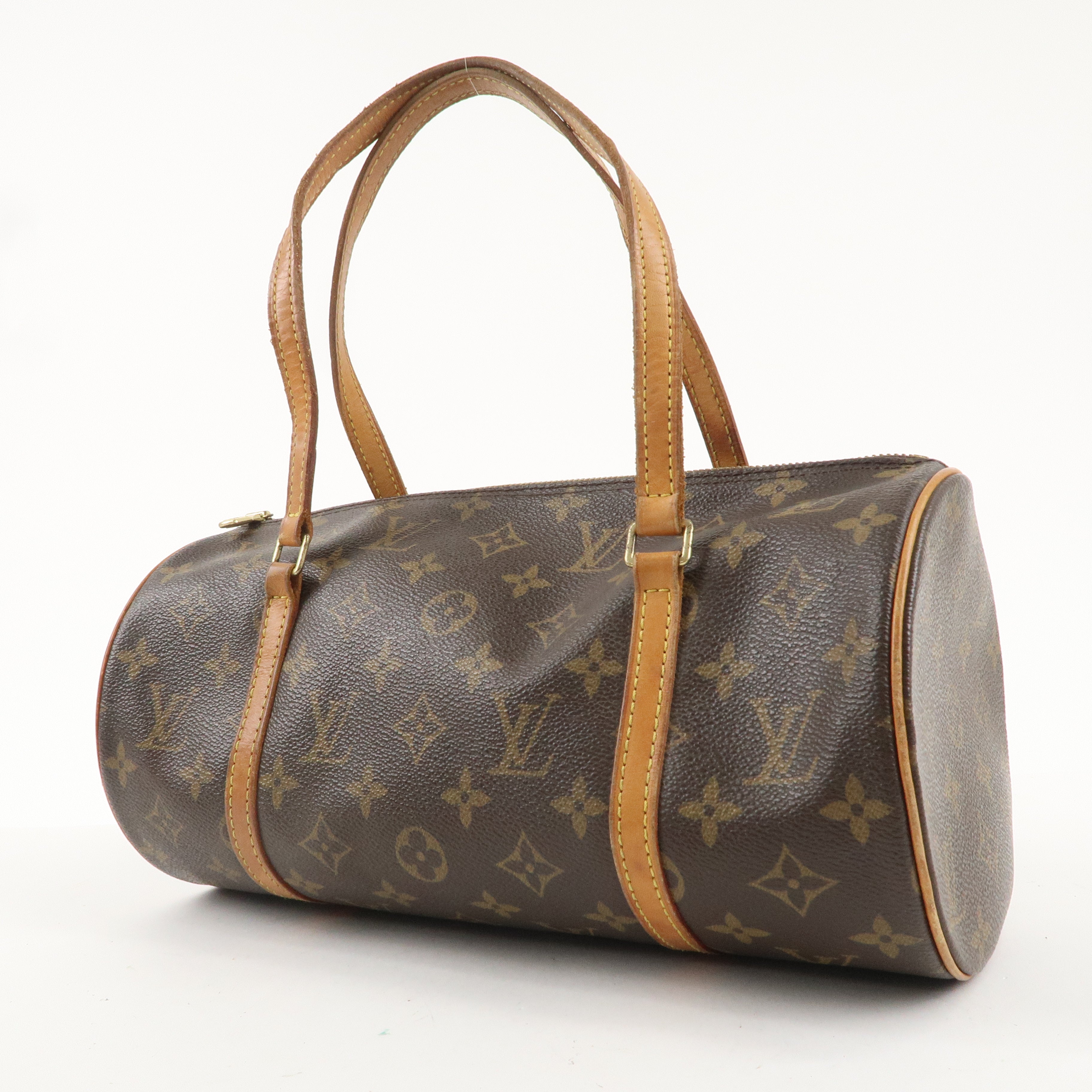 Louis Vuitton Monogram Papillon 30 Hand Bag 
Pouch Brown M51385