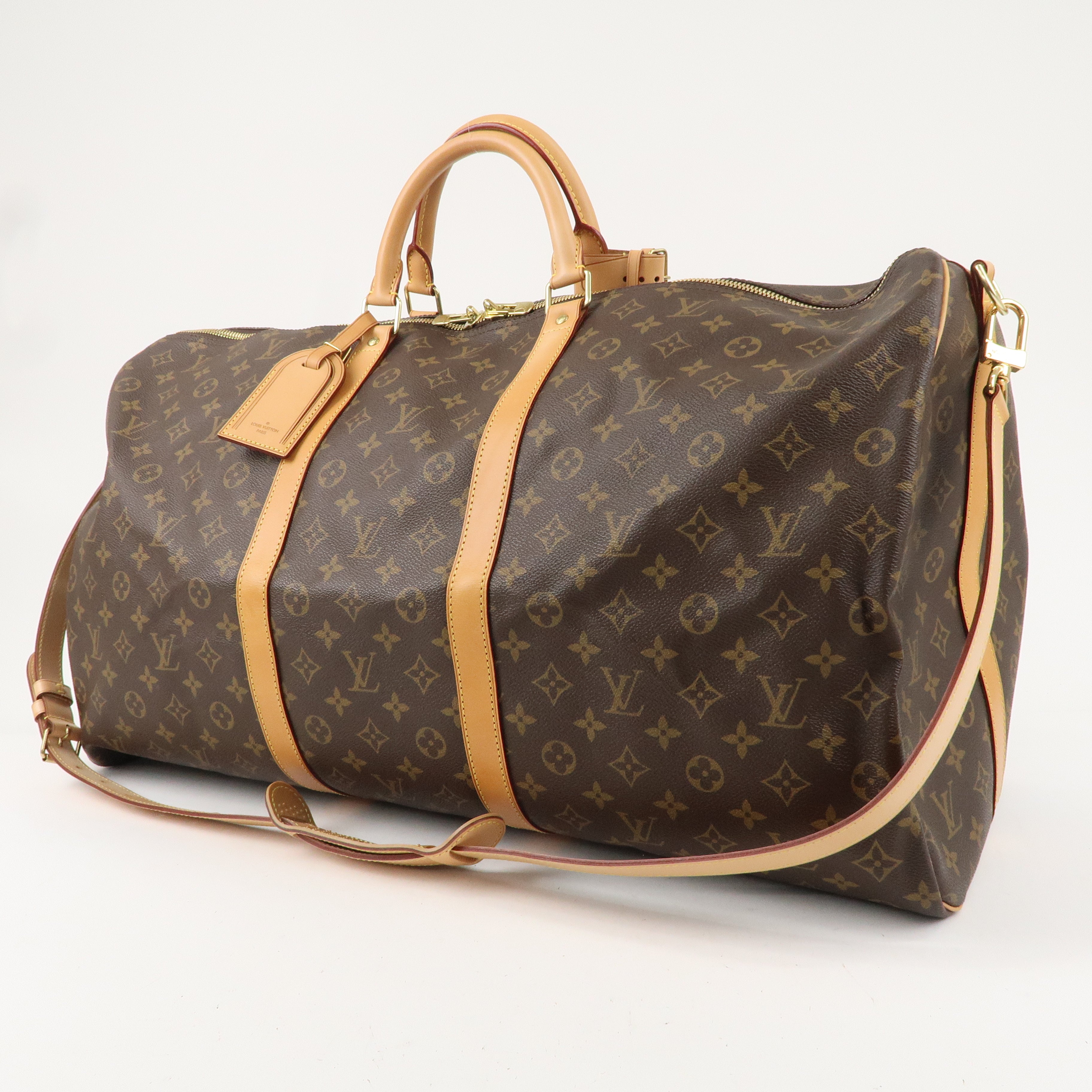 Louis Vuitton Monogram Keep All Bandouliere 60 Bag Brown M41412