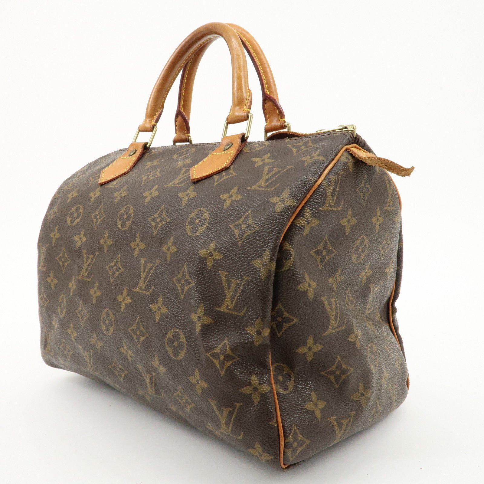 Louis Vuitton Monogram Speedy 30 Hand Bag Boston Bag M41108 Used