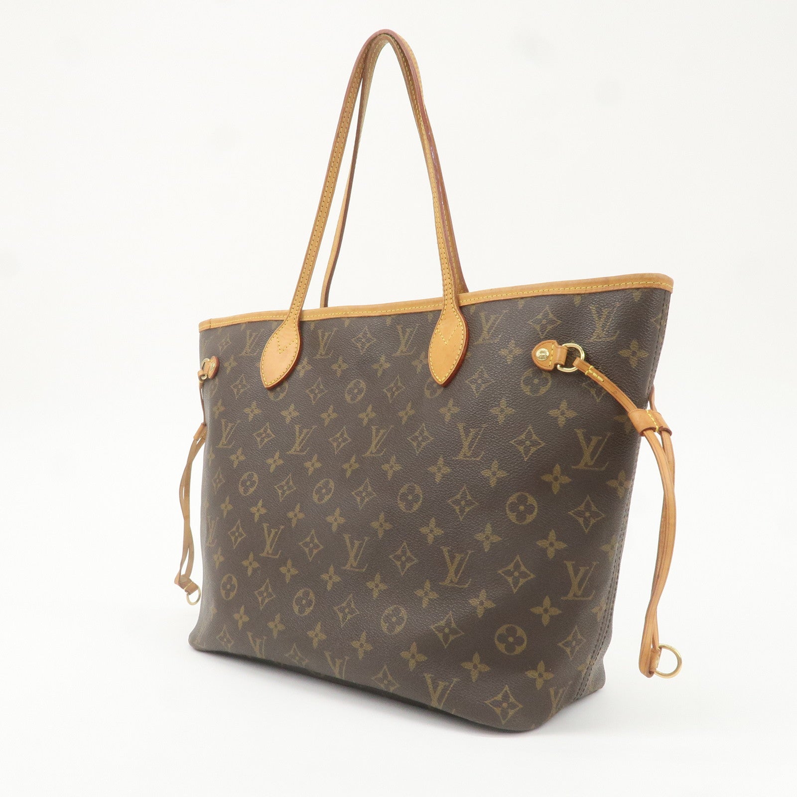 Louis Vuitton Monogram Neverfull MM Tote Bag Brown M40156