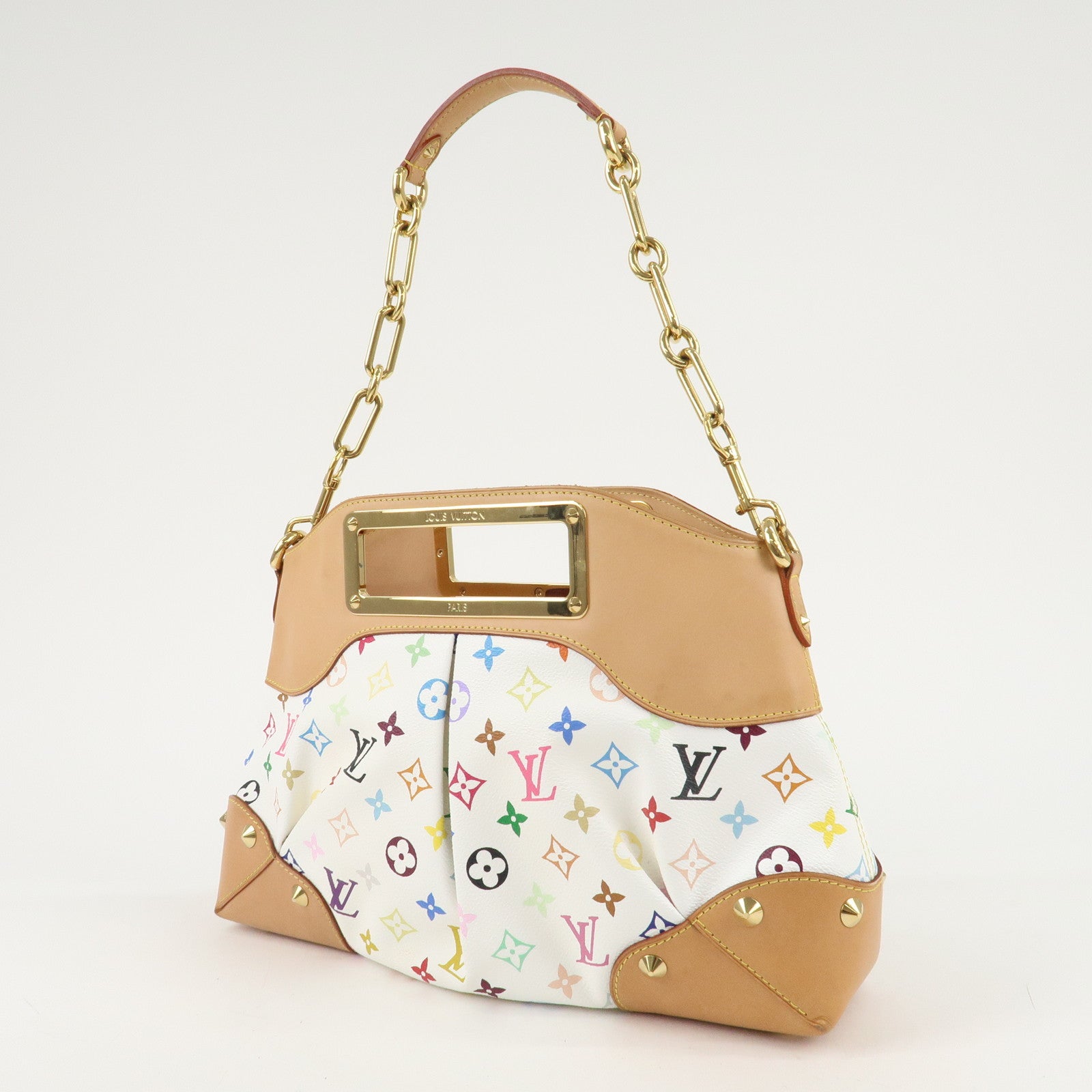 Louis Vuitton Monogram Multicolor Judy MM Hand Bag Blanc M40255 Used