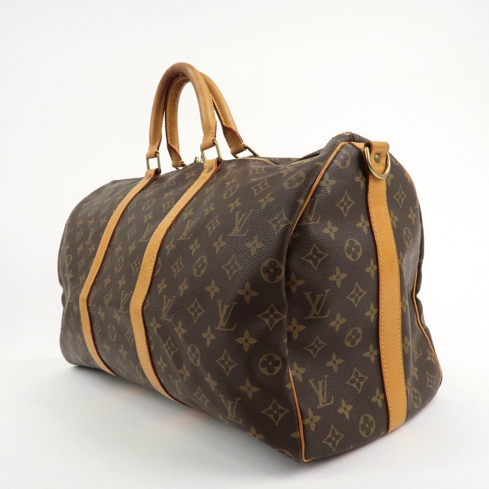 Louis Vuitton Keep All Bandouliere 50 Boston Bag Brown M41416