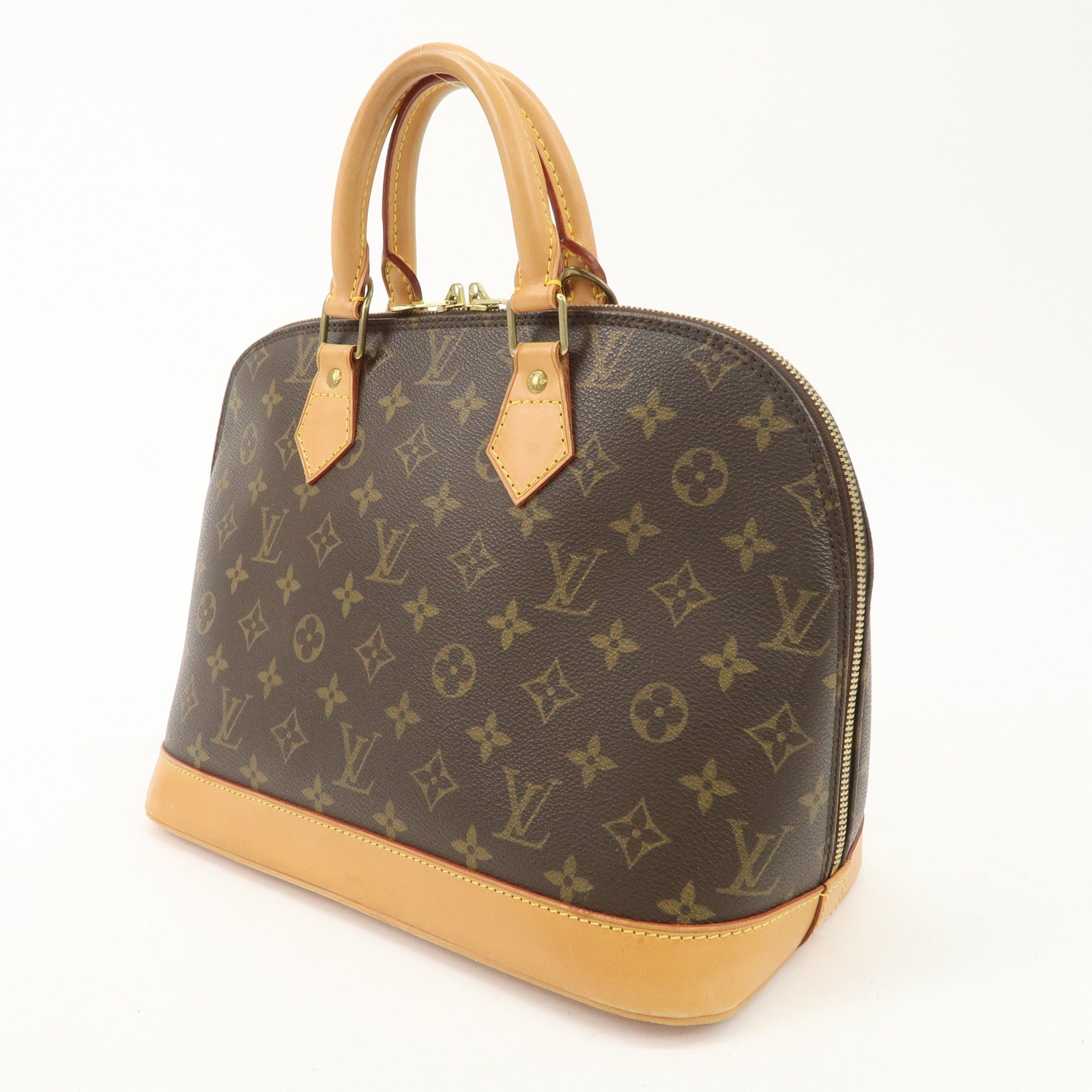 Louis Vuitton Monogram Alma Hand Bag Brown M51130