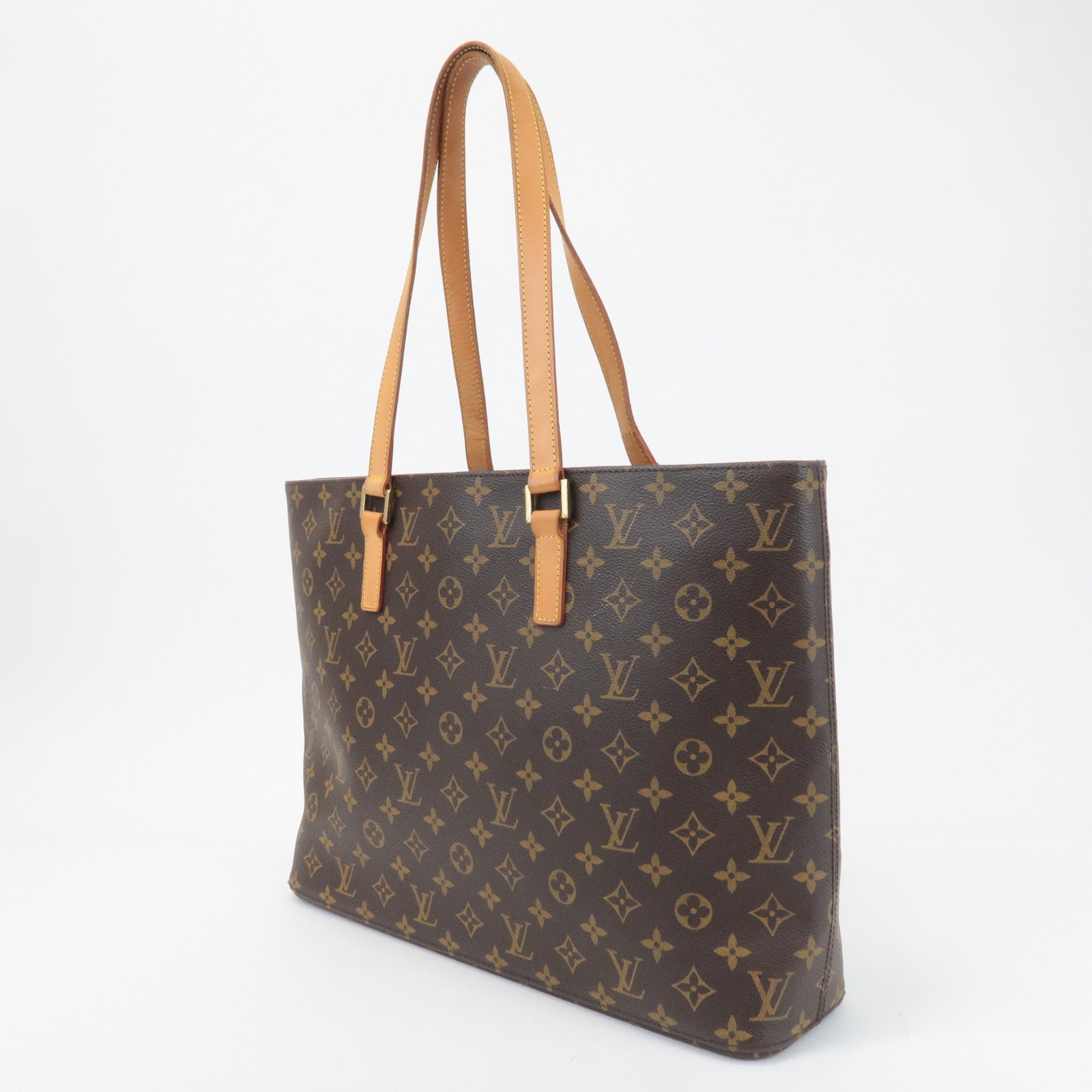 Louis Vuitton Monogram Luco Tote Bag Shoulder Bag Brown M51155 Used