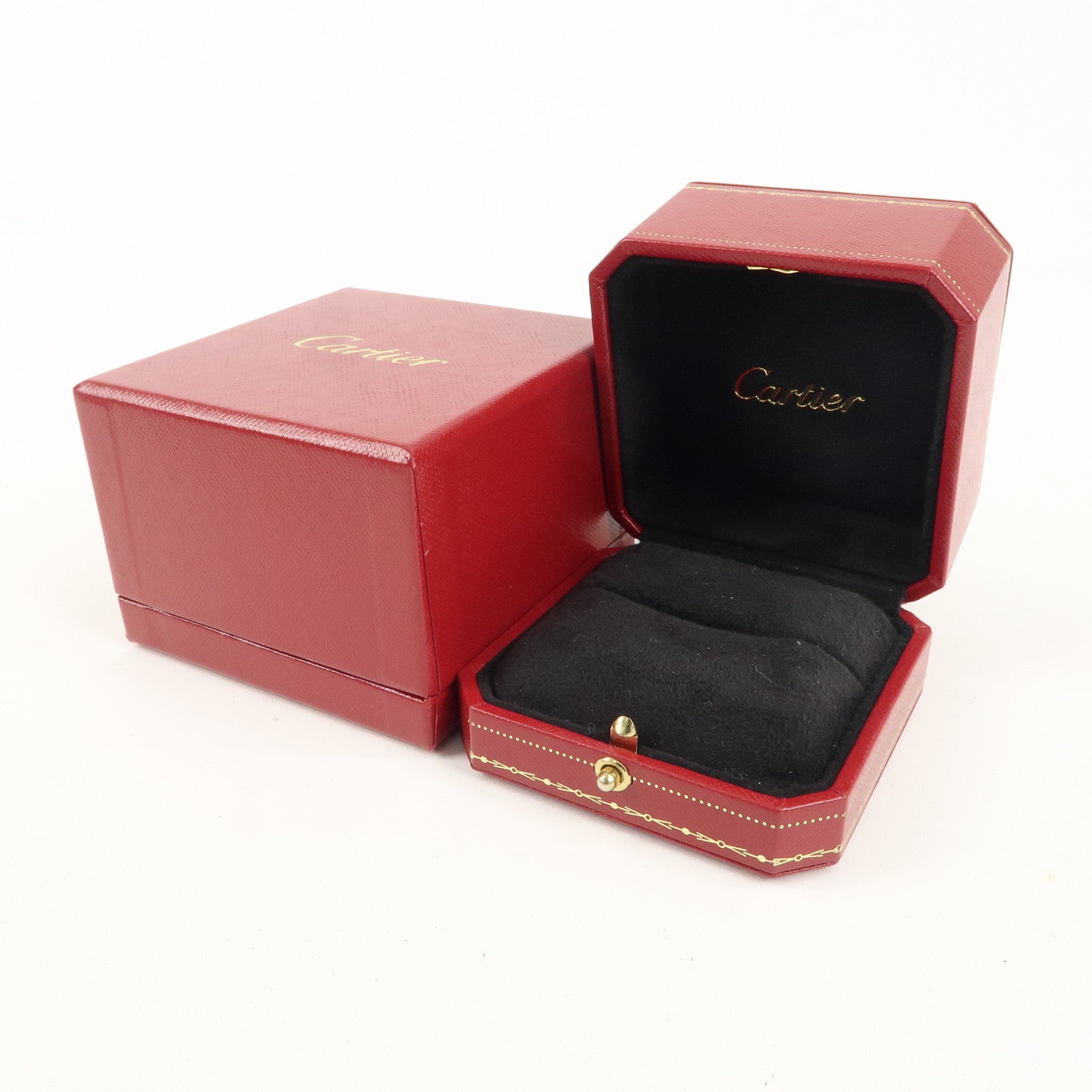 Cartier Set of 2 Ring Box Jewelry Box For Ring Red