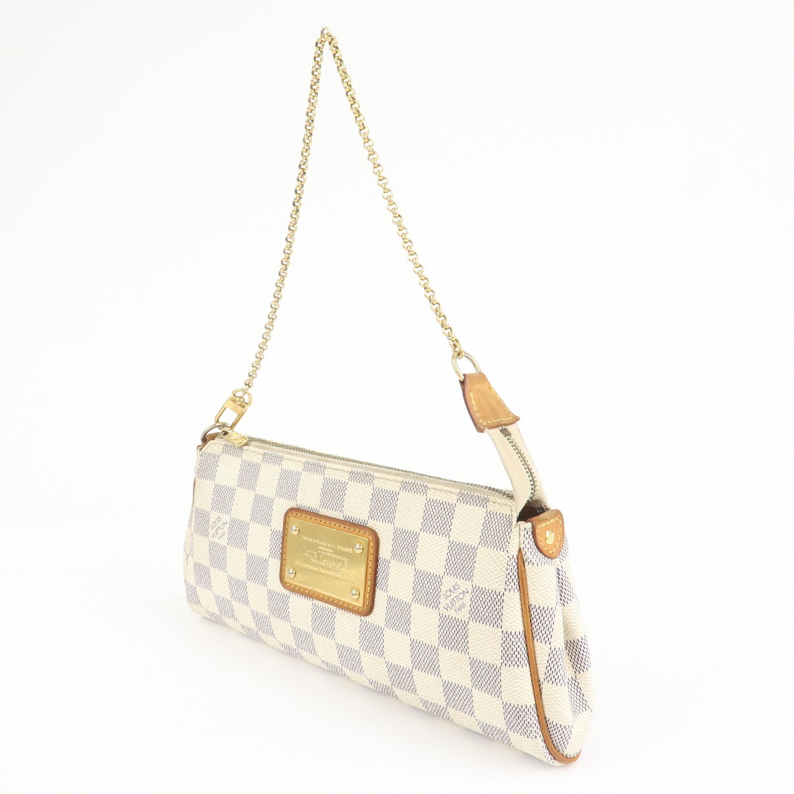 Louis Vuitton Damier Azur Eva 2 Way Pouch Shoulder Bag N55214 Used