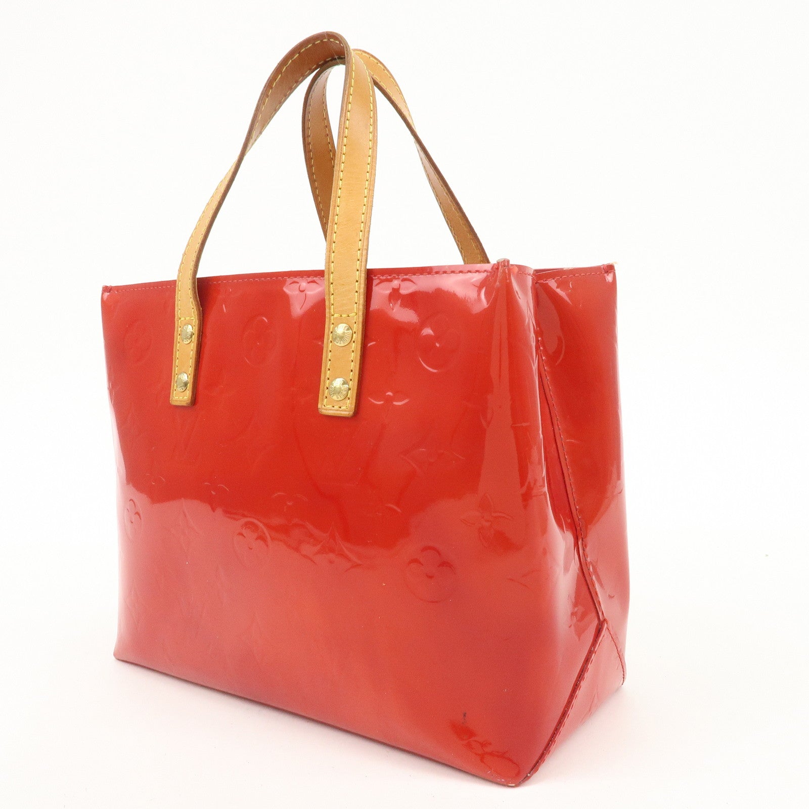 Louis Vuitton Monogram Vernis Lead PM Hand Bag M91088 Rouge Used