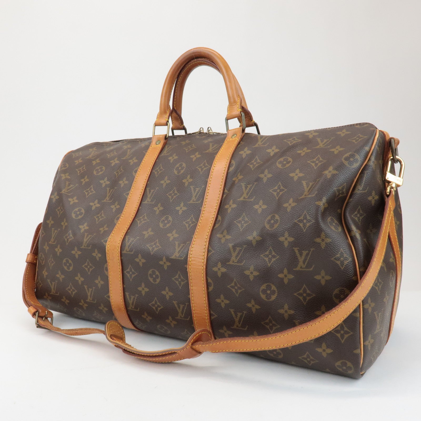 Louis Vuitton Monogram Keep All Bandouliere 50 Boston Bag M41416 Used