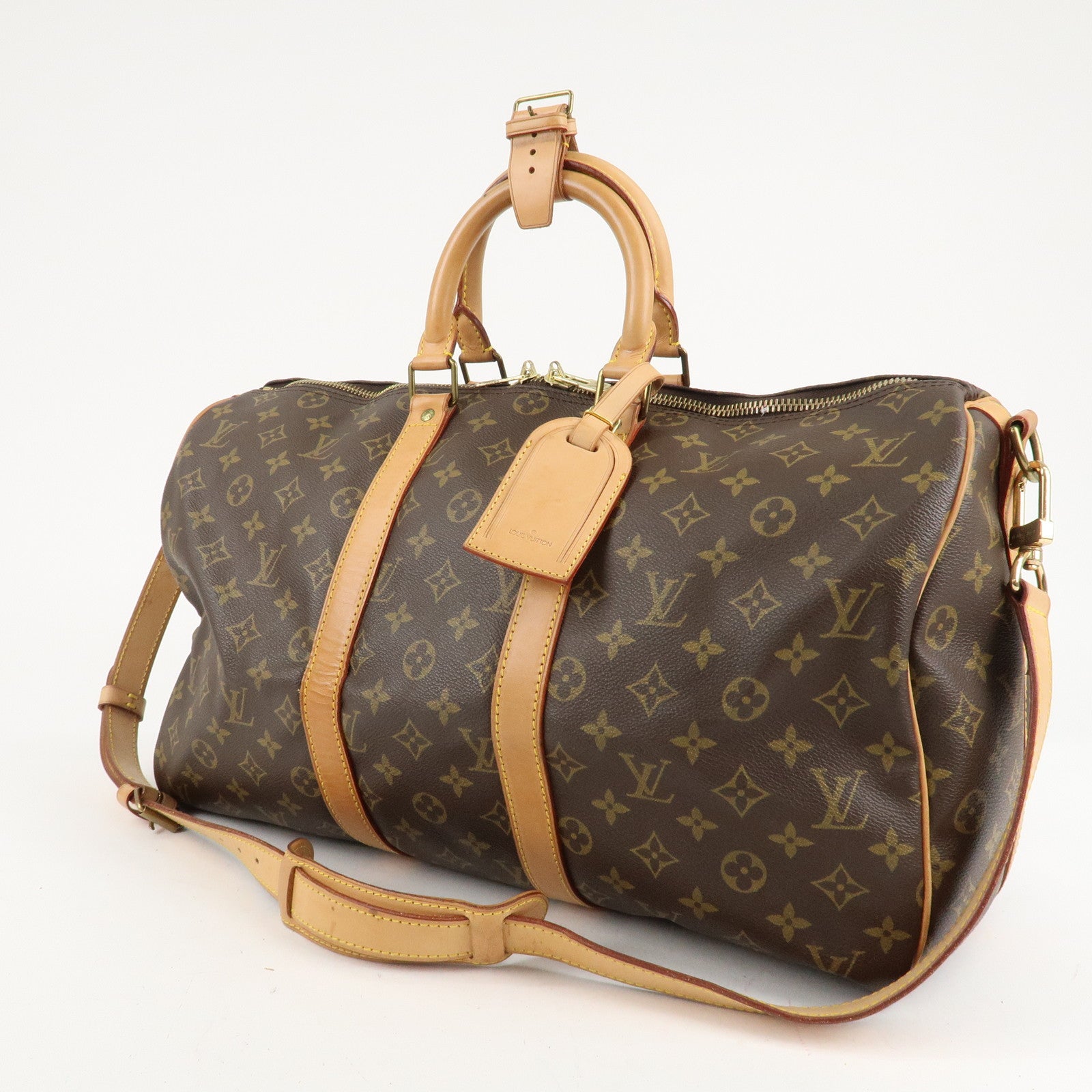 Louis Vuitton Monogram Keep All Bandouliere 45 Boston Bag M41418 Used