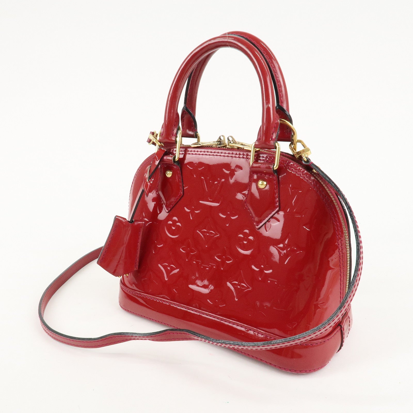 Louis Vuitton Monogram Vernis Alma BB 2Way Bag Red M91606