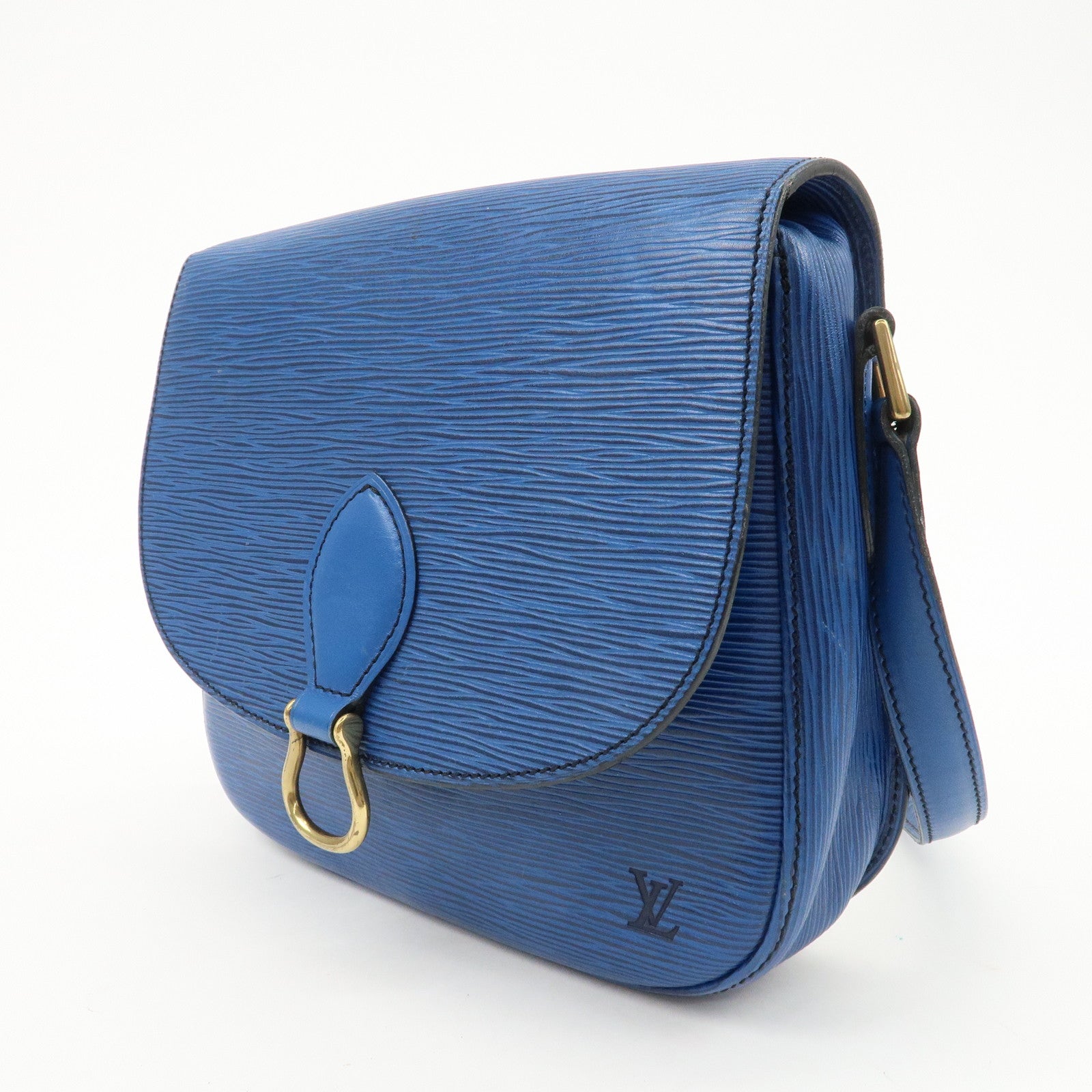 Louis Vuitton Epi Saint Cloud Shoulder Bag Blue M52195 Used