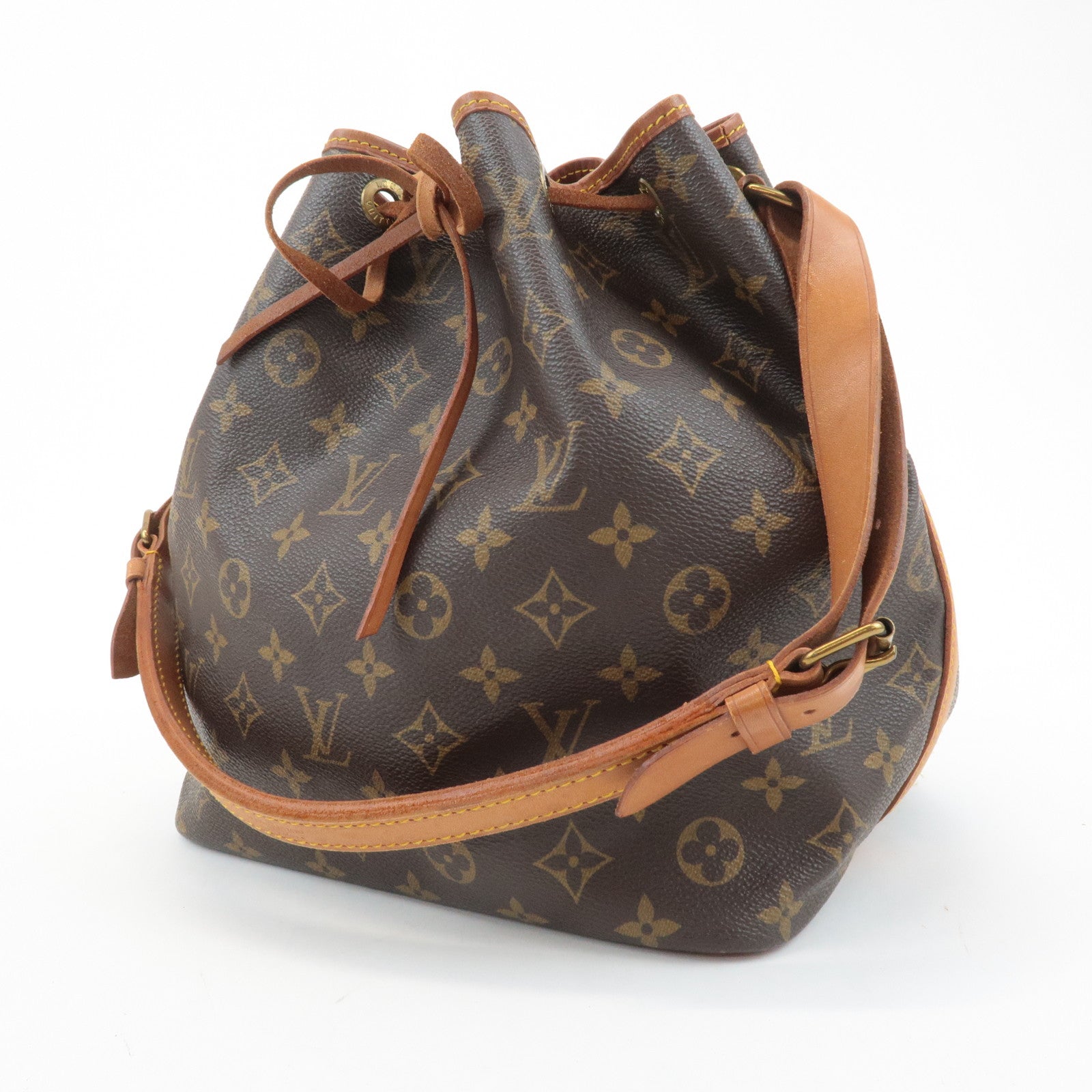 Louis Vuitton Monogram Petit Noe Shoulder Bag Brown M42226 Used