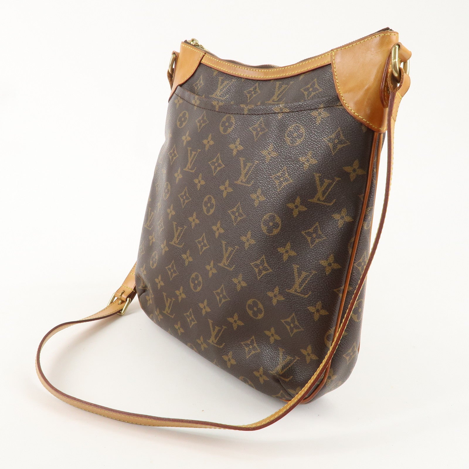 Louis Vuitton Monogram Odeon MM Shoulder Bag Brown M56389