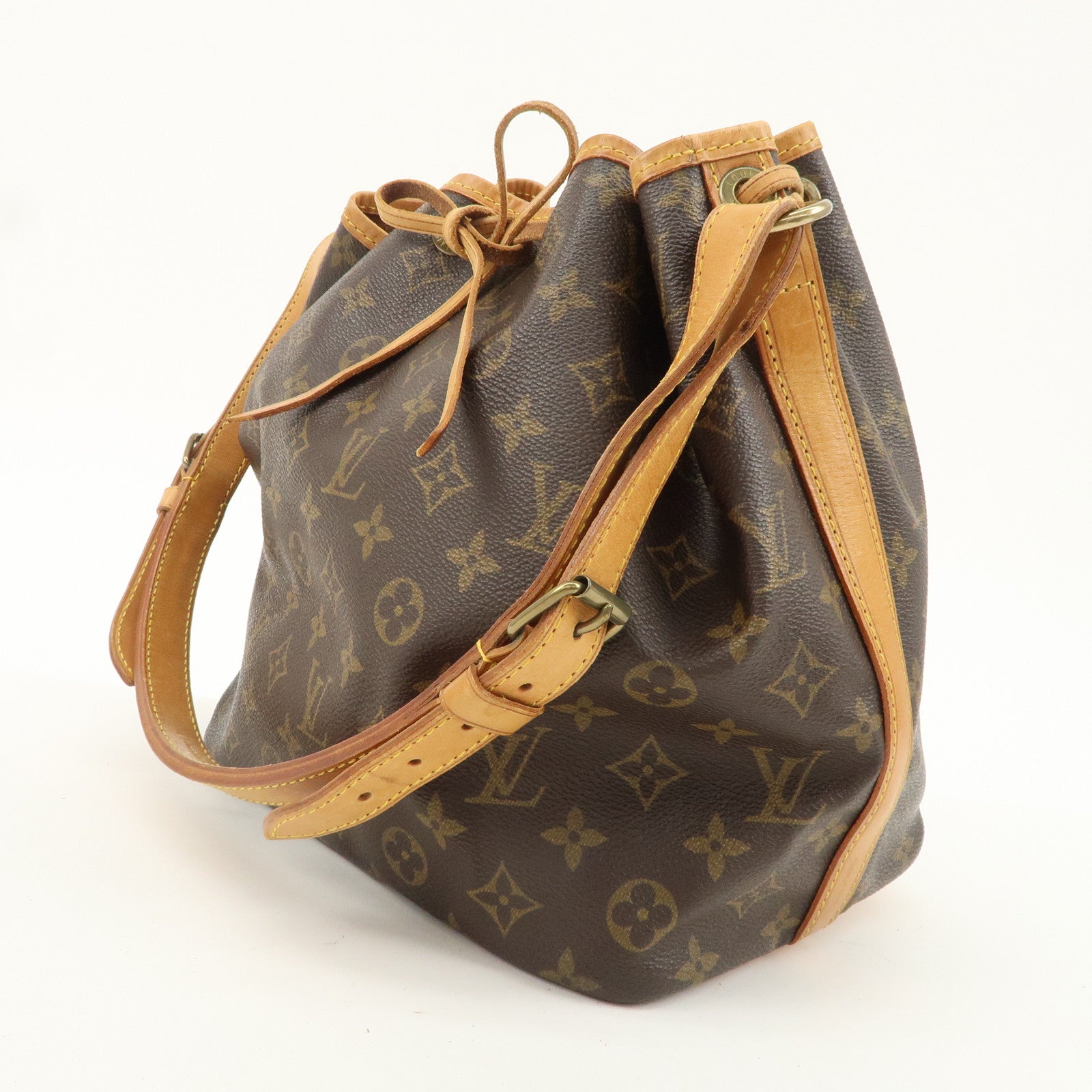 Louis Vuitton Monogram Petit Noe Shoulder Bag Brown M40818