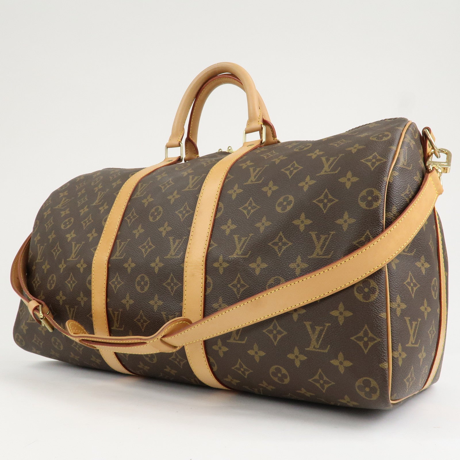 Louis Vuitton Monogram Keep All Bandouliere 50 Boston Bag M41416 Used