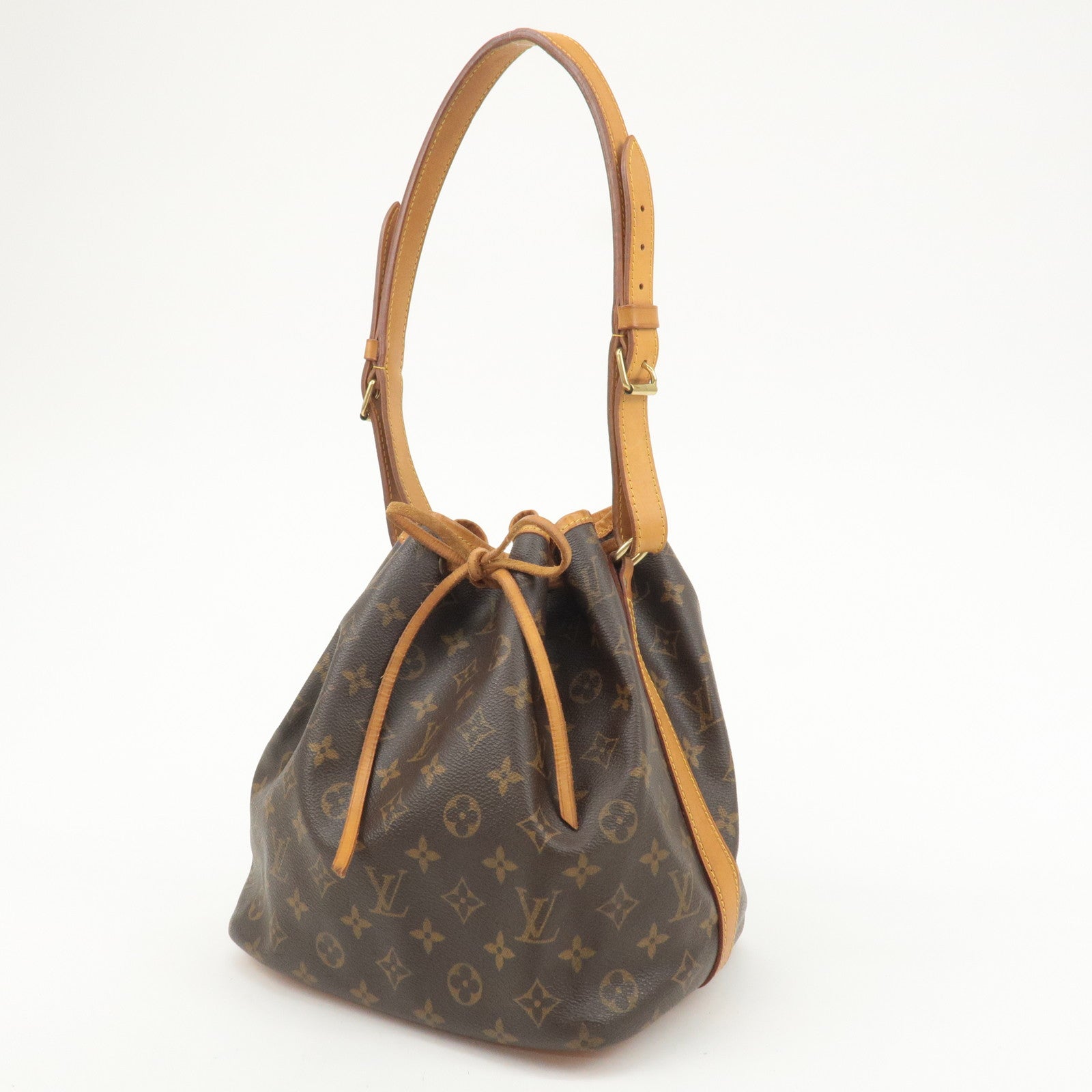 Louis Vuitton Monogram Petit Noe Shoulder Bag Brown M42226