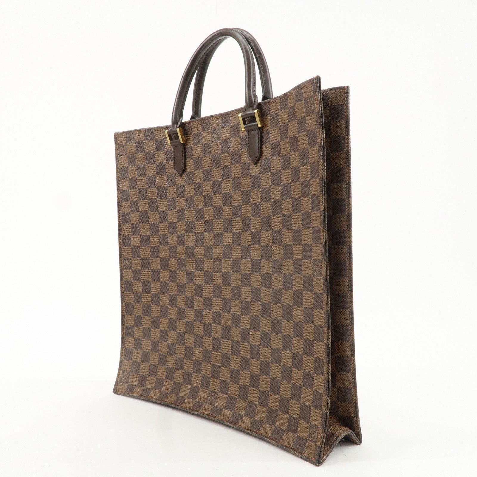 Louis Vuitton Damier Ebene Sac Pla Tote Bag Hand Bag N51140 Used