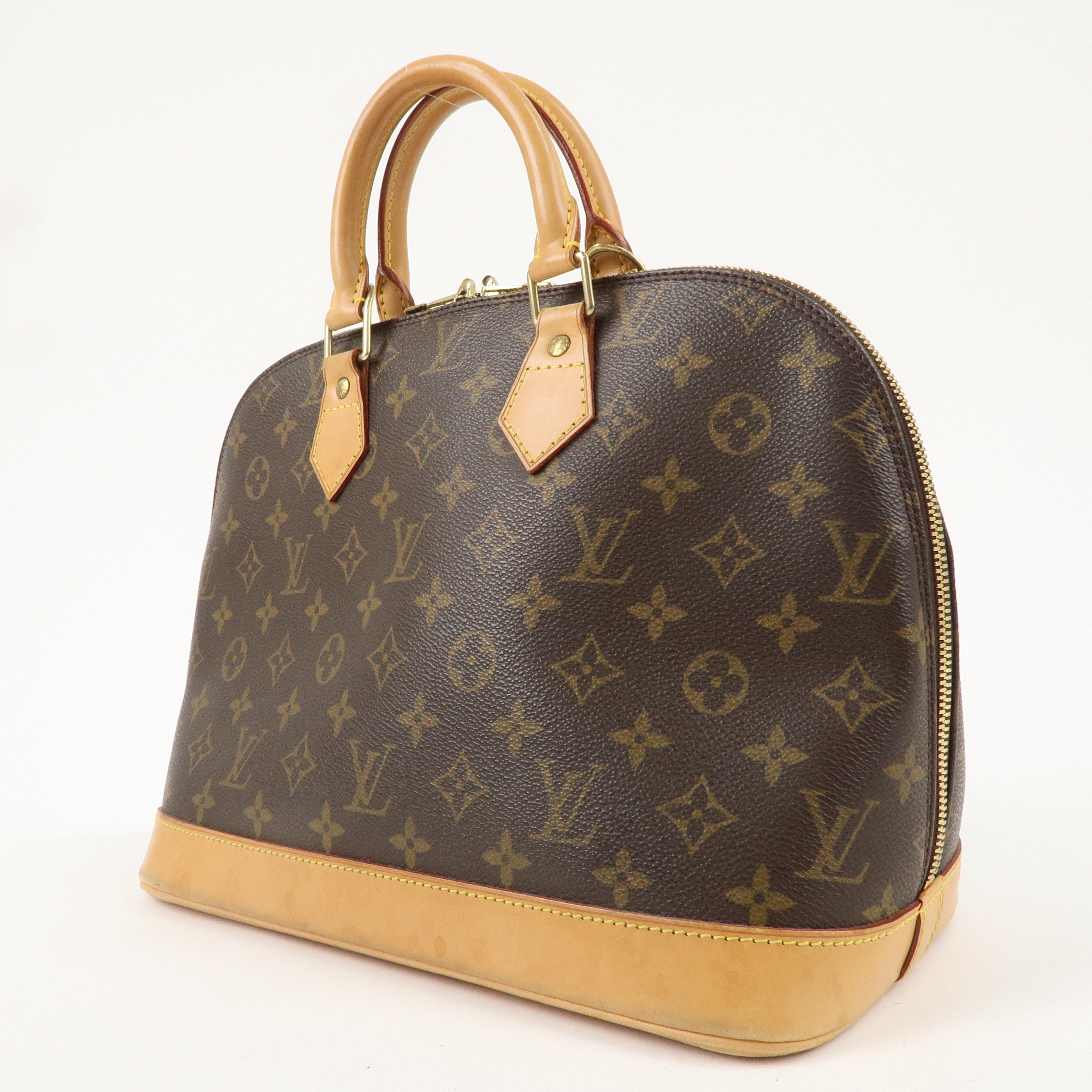 Louis Vuitton Monogram Alma Hand Bag Brown M51130