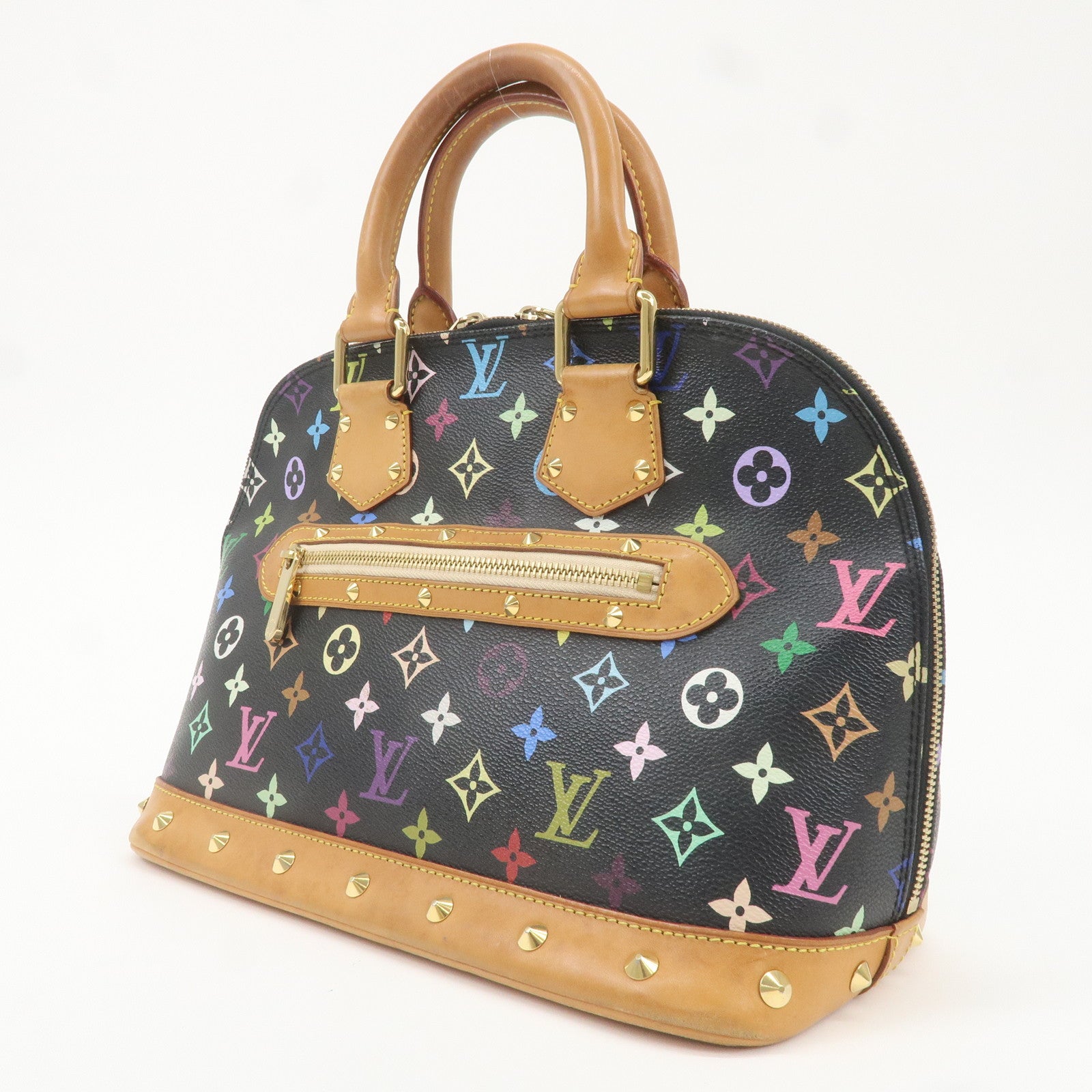 Louis Vuitton Monogram Multi Color Alma Hand Bag Noir M92646