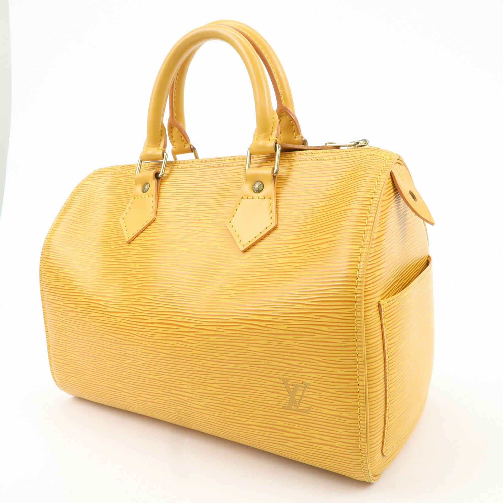 Louis Vuitton Epi Speedy 25 Boston Bag Hand Bag Yellow M43019 Used