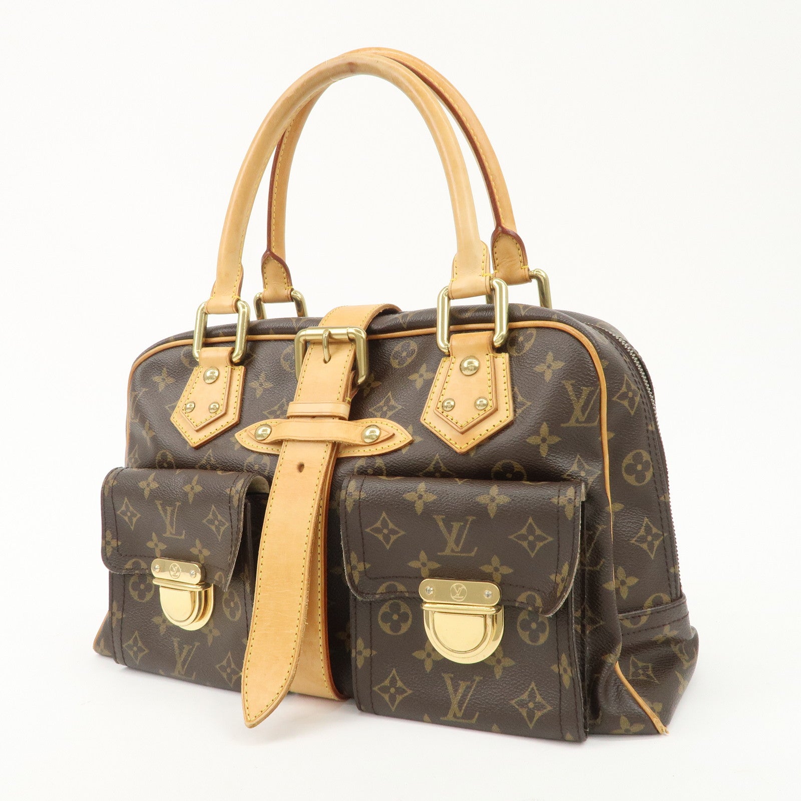 Louis Vuitton Monogram Manhattan GM Hand Bag Boston Bag M40025 Used