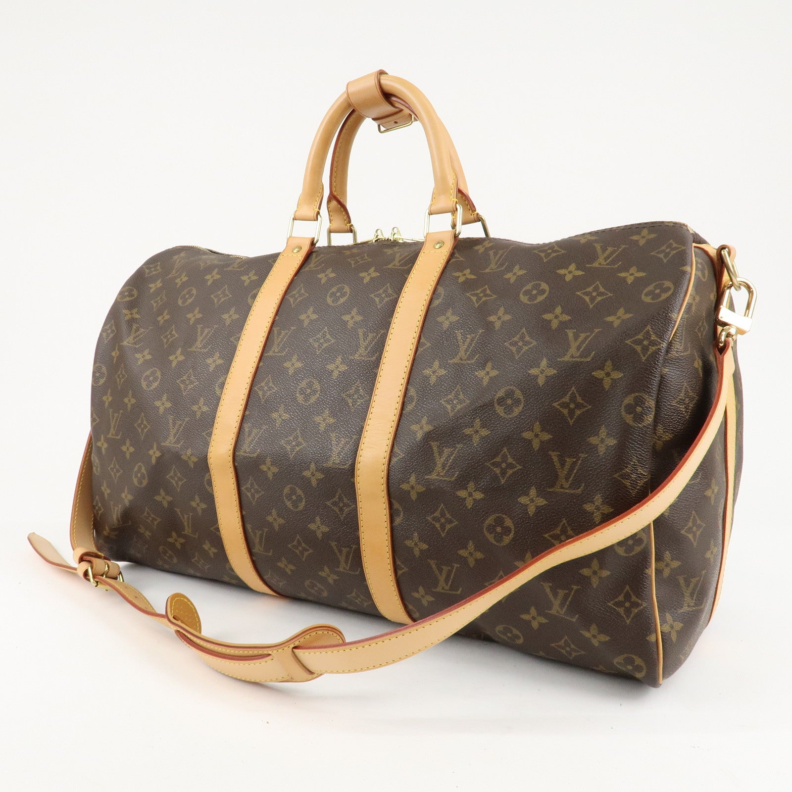 Louis Vuitton Monogram Keep All Bandouliere 50 Boston Bag M41416 Used