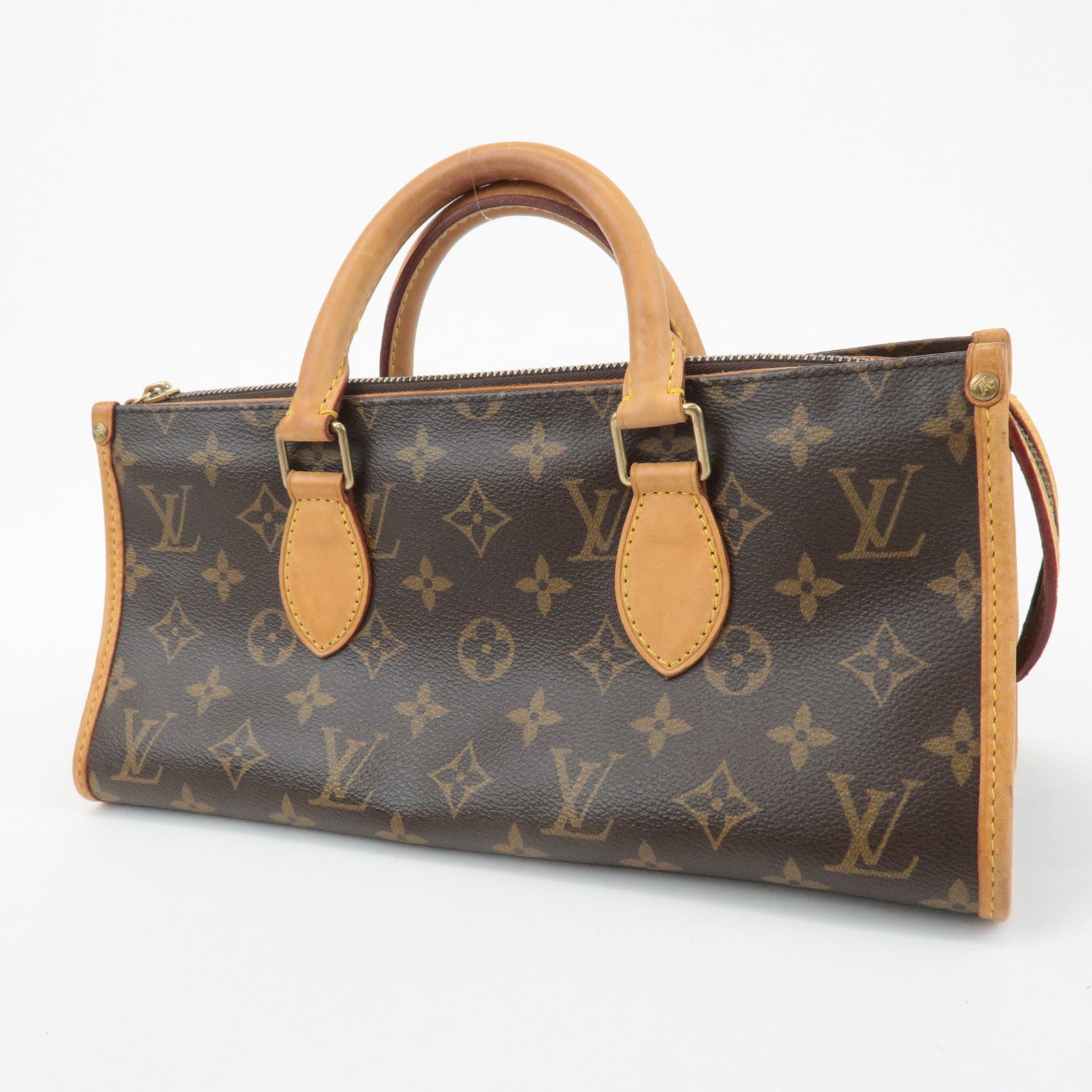 Louis Vuitton Monogram Popincourt Hand Bag Brown M40009 Used