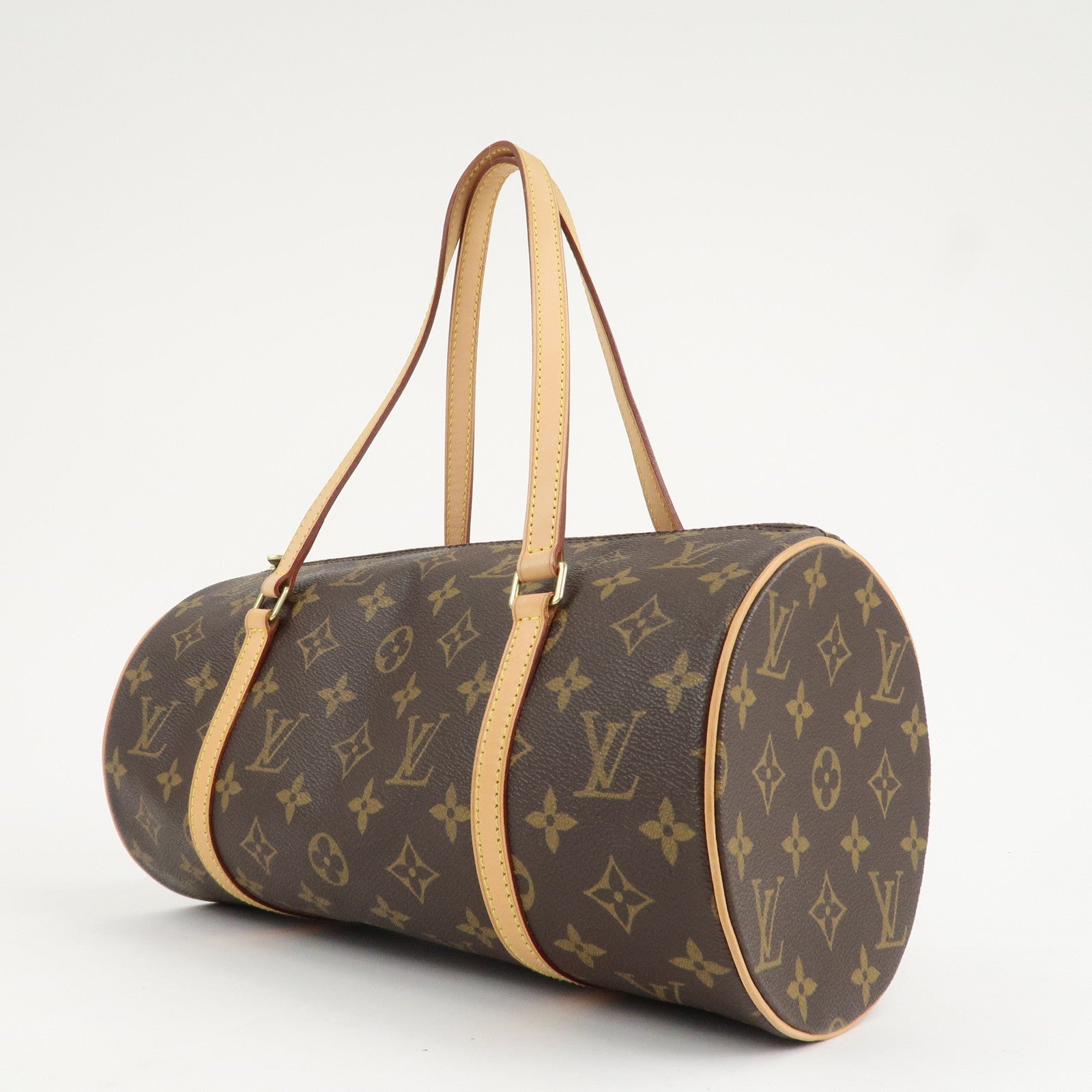 Louis Vuitton Monogram Papillon 30 Hand Bag Brown M51385 Used