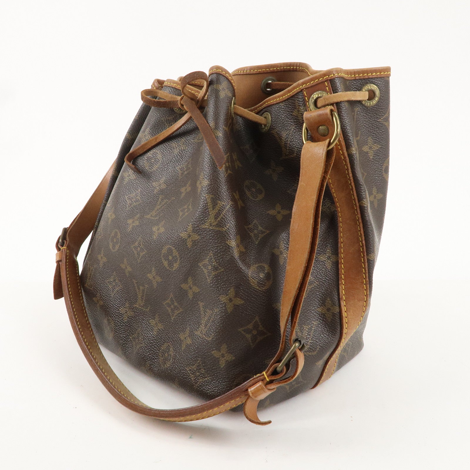 Louis Vuitton Monogram Petit Noe Shoulder Bag Brown M42226