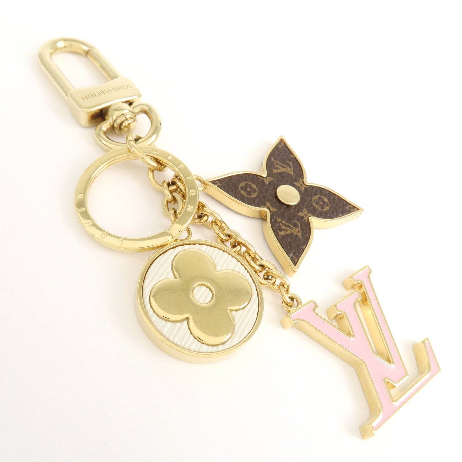 Louis Vuitton Key Chain Bag Charm Spring Street Gold M01187 Used