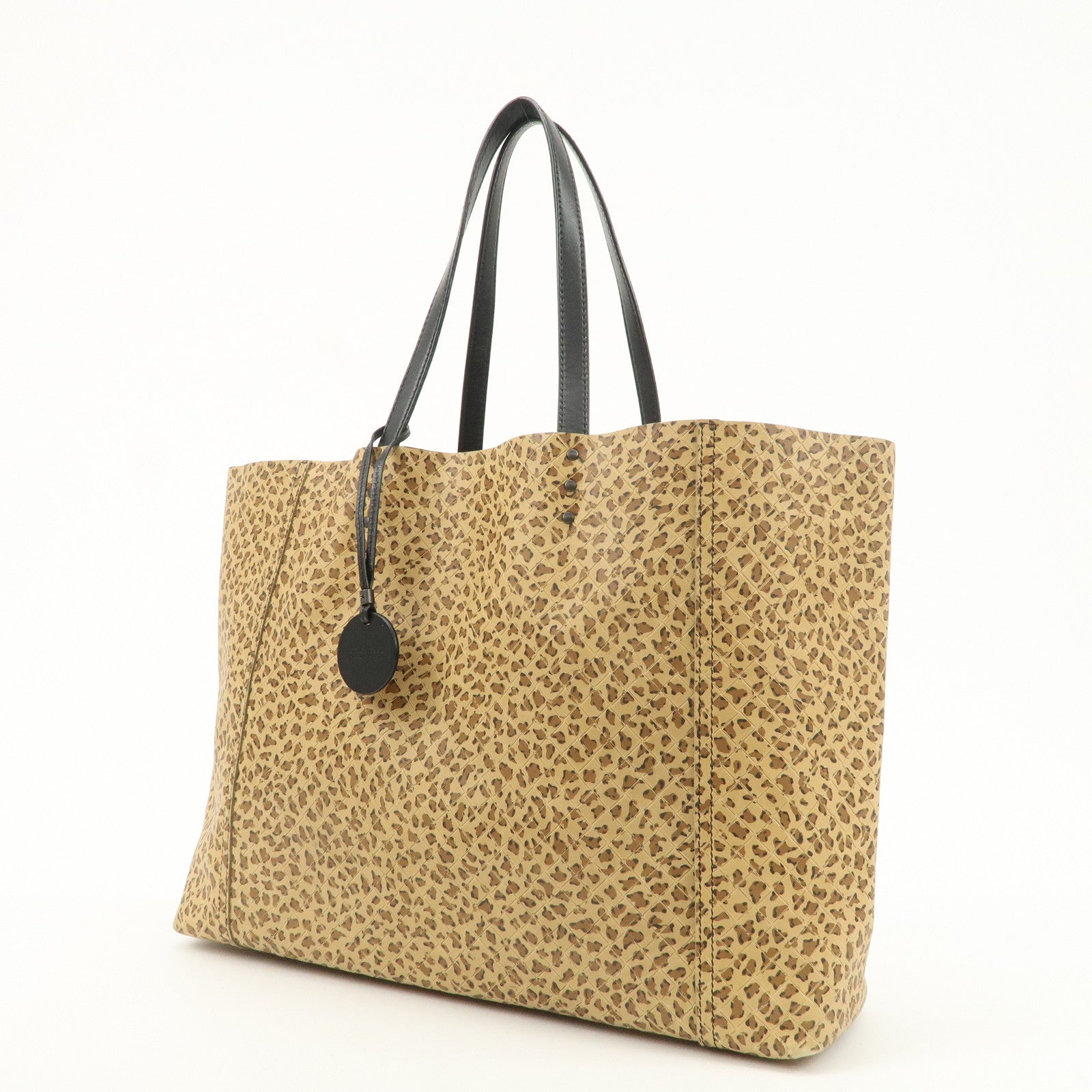 BOTTEGA VENETA Intreccio Mirage Leather Tote Bag Leopard 298780