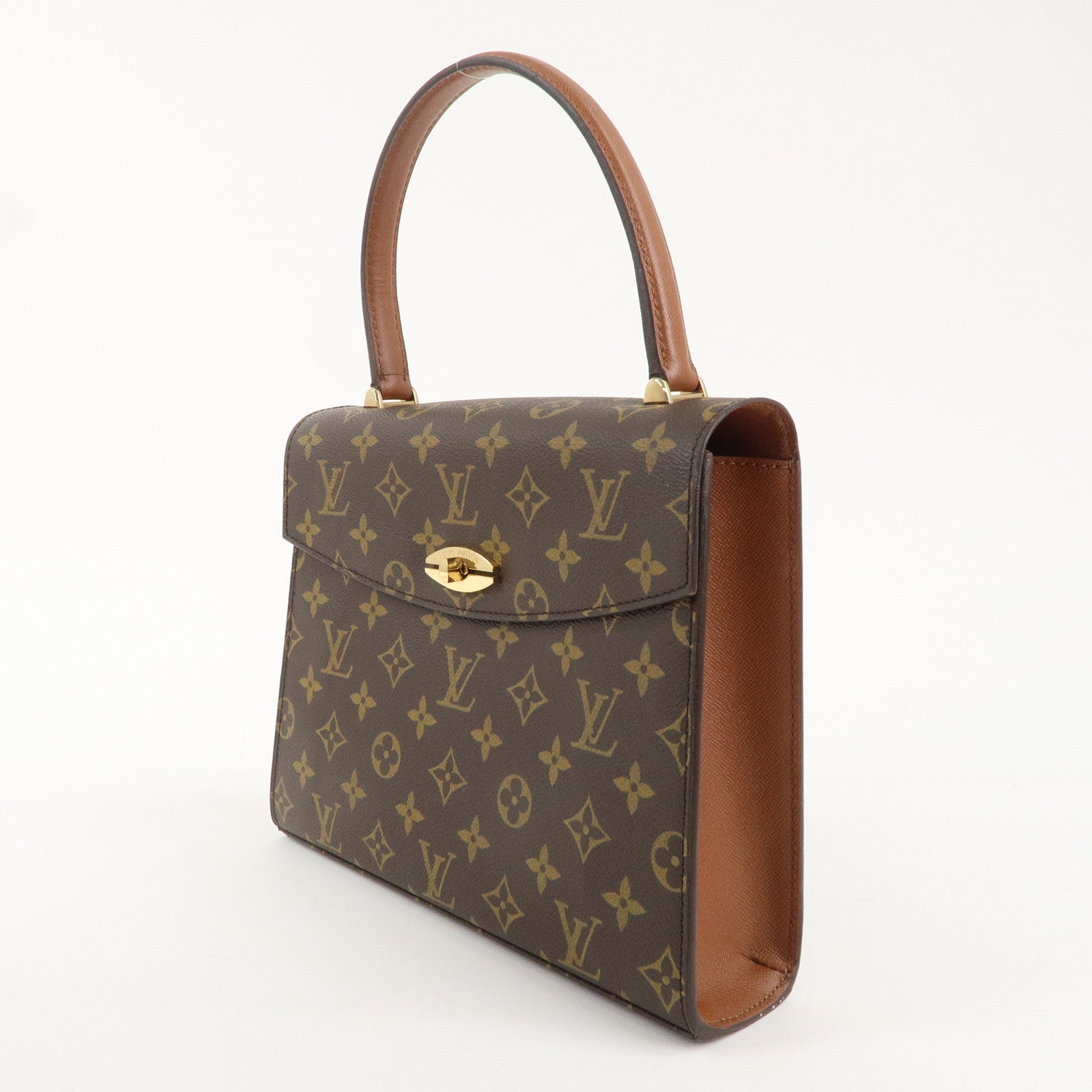 Louis Vuitton Monogram Malesherbes Hand Bag Brown M51379