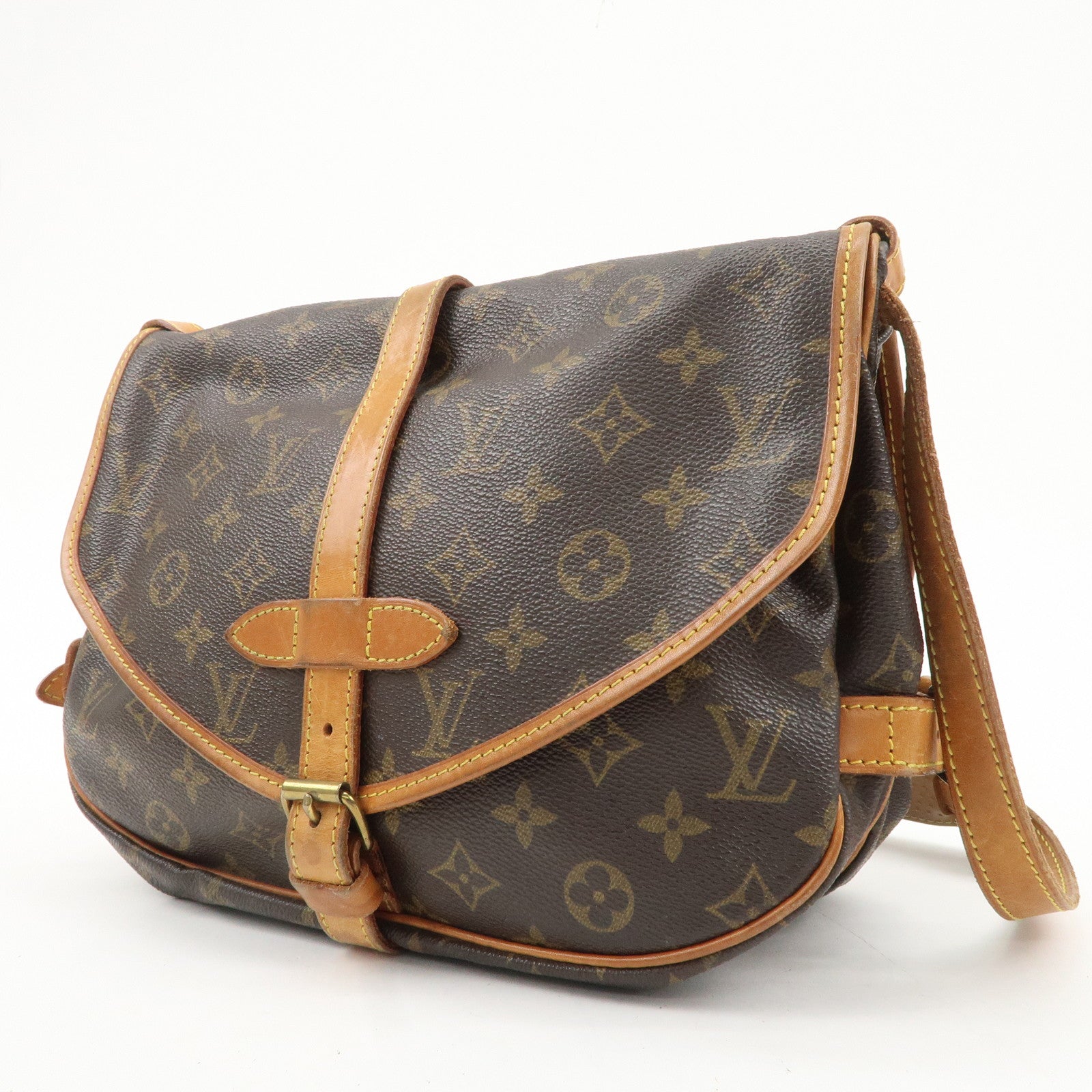 Louis Vuitton Monogram Saumur 30 Crossbody Bag Brown M42256 Used