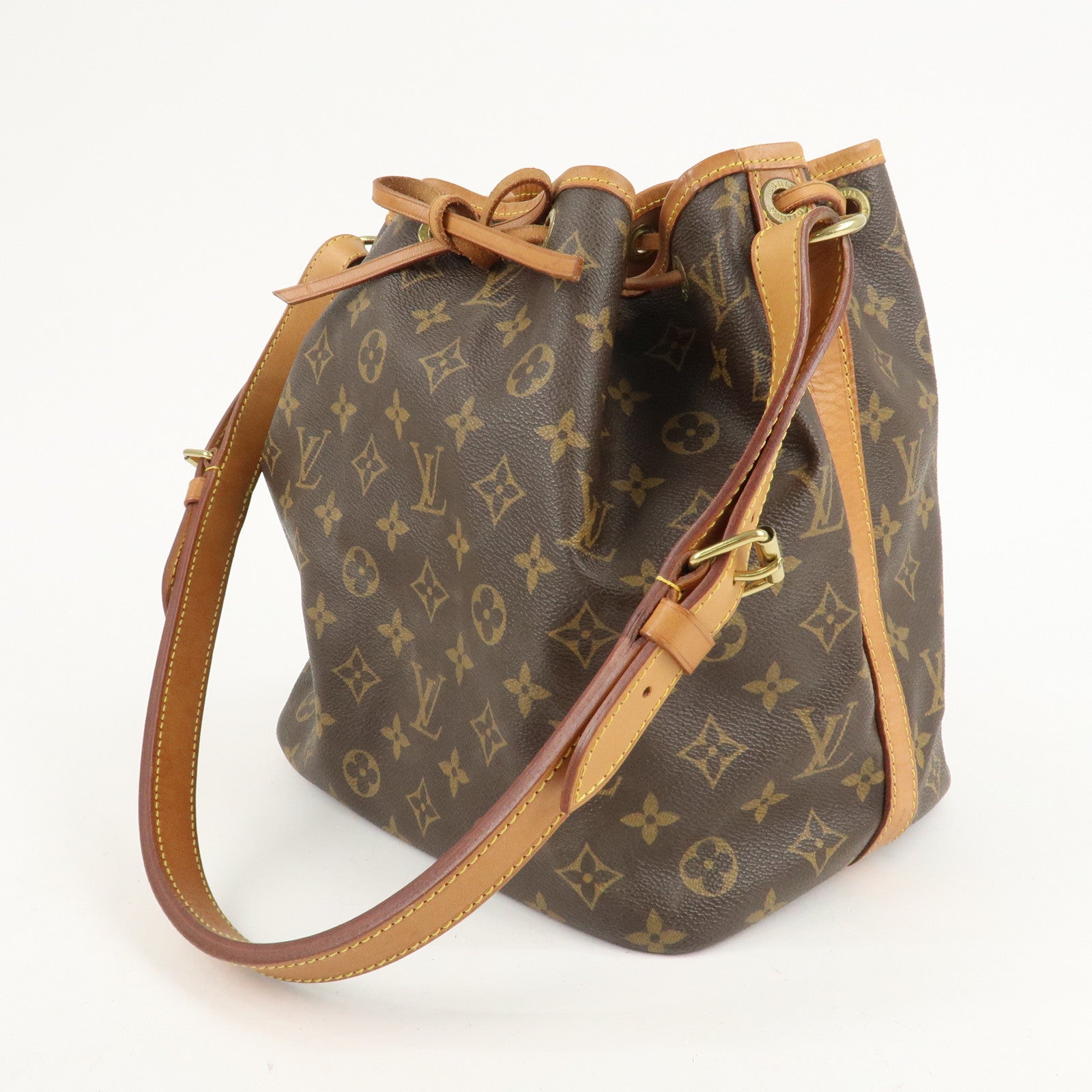 Louis Vuitton Monogram Petit Noe Shoulder Bag Brown M42226 Used