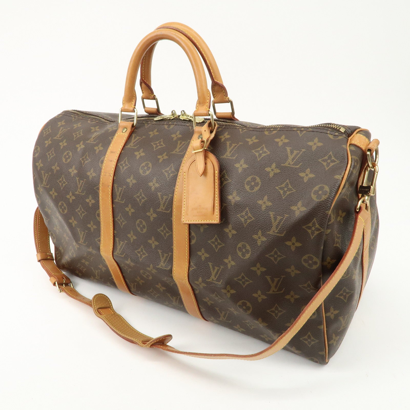 Louis Vuitton Monogram Keep All Bandouliere50 Boston Bag M41416 Used