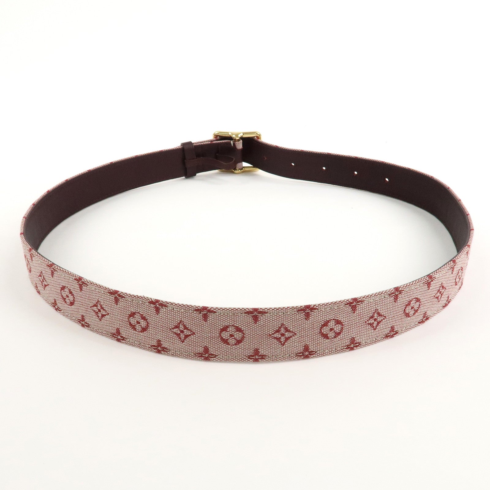 Louis Vuitton Monogram Mini Saint Tulle 85/34 Cerise Belt M6822Y Used