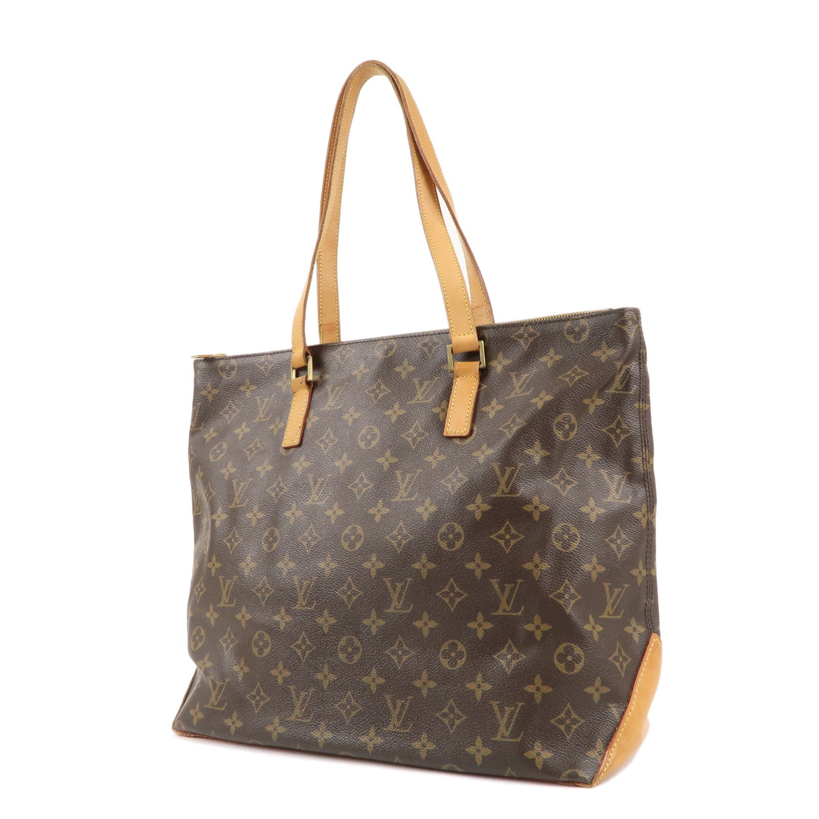 Louis Vuitton Monogram Cabas Mezzo Tote Bag Brown M51151