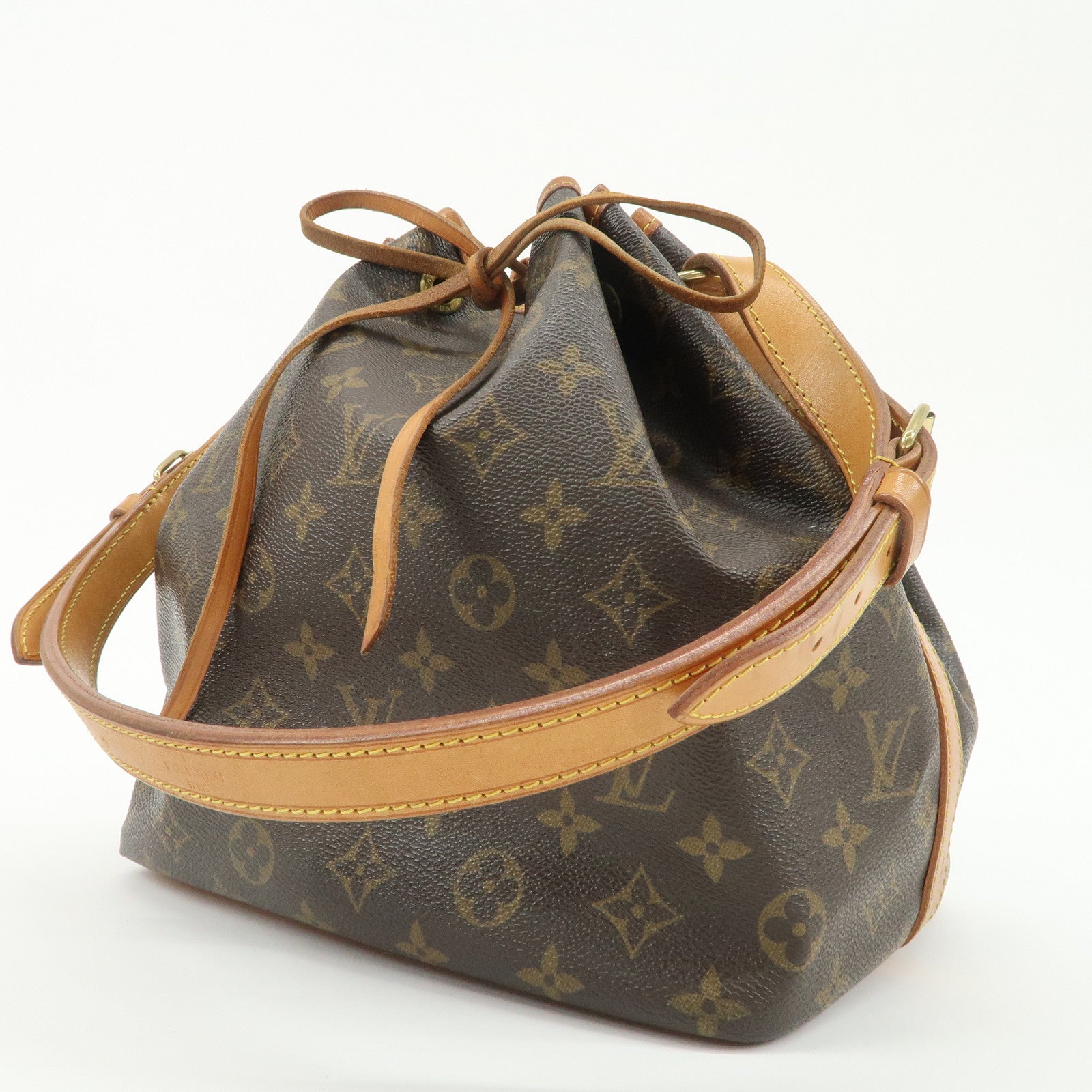 Louis Vuitton Monogram Petit Noe Shoulder Bag Brown M42226