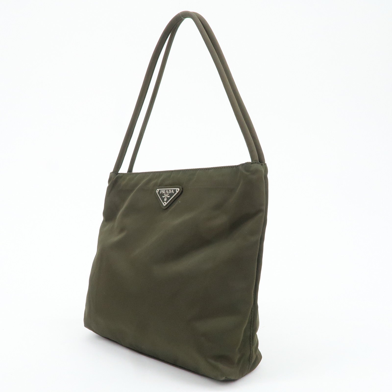 PRADA Nylon Tote Bag Shoulder Bag Khaki K3093