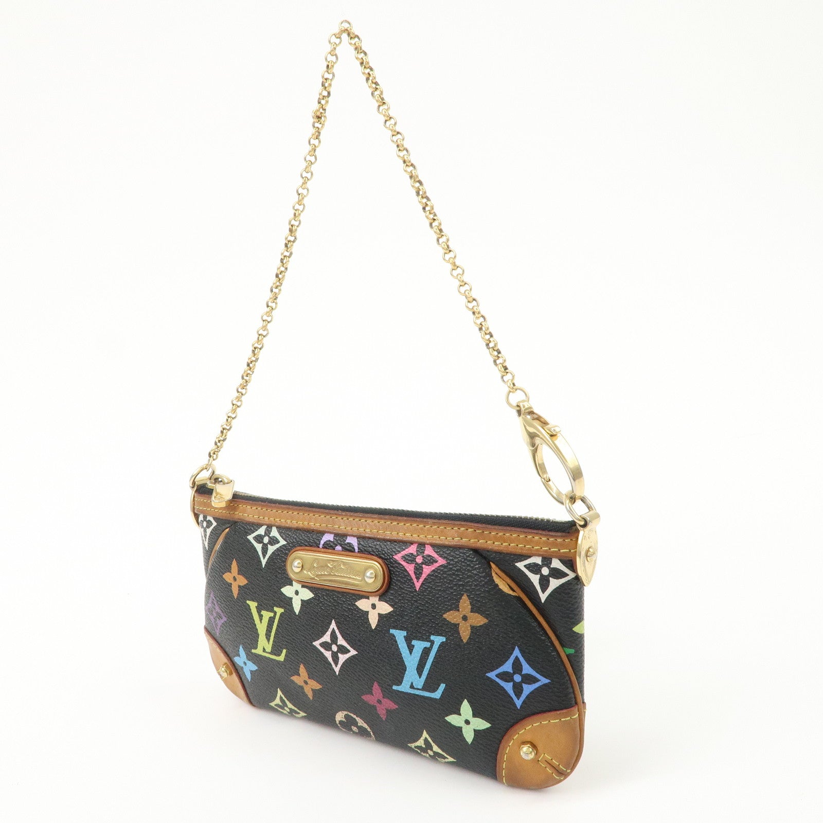 Louis Vuitton Monogram MultiColor Pochette Milla MM Pouch M60097 Used