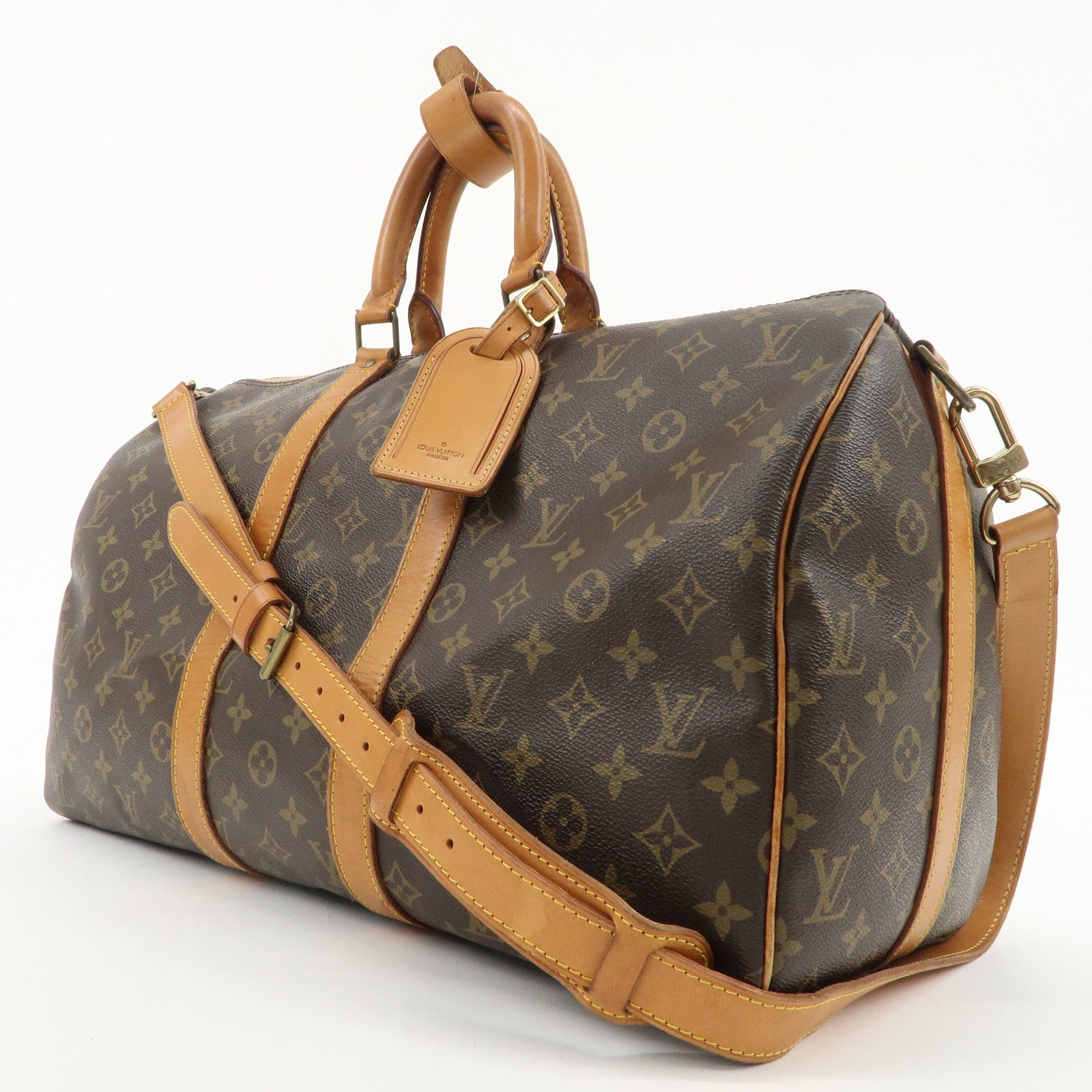 Louis Vuitton Monogram Keep All Bandouliere 45 Boston Bag M41418 Used