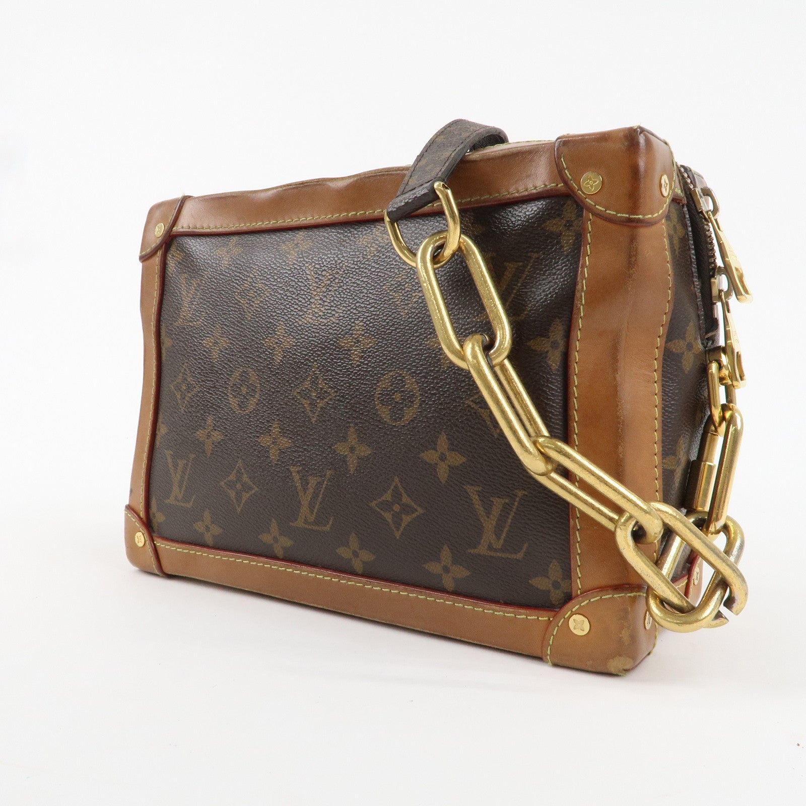 Louis Vuitton Monogram Soft Trunk Shoulder Bag Brown M44660