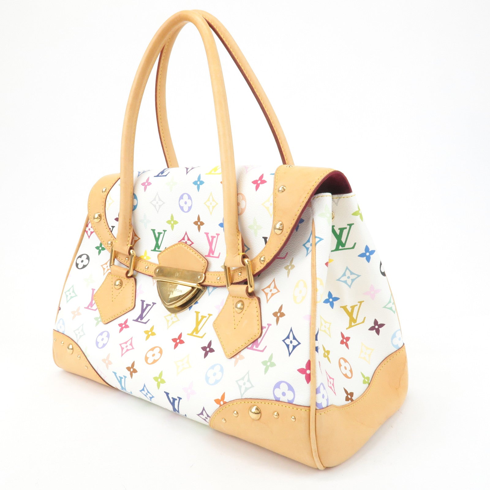 Louis Vuitton Monogram Multicolor Beverly GM Hand Bag Blanc M40201