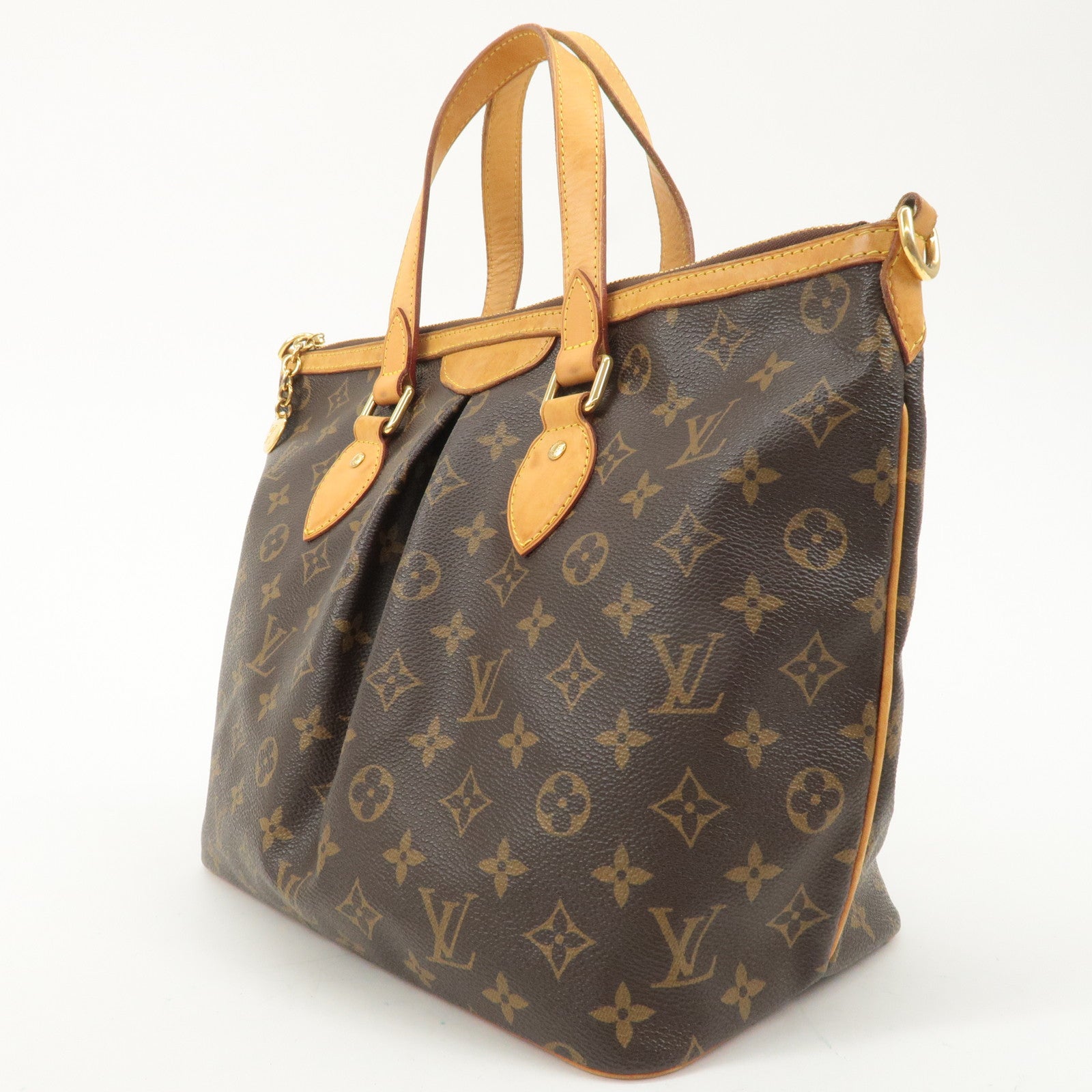 Louis Vuitton Monogram Palermo PM 2Way Hand Bag Brown M40145