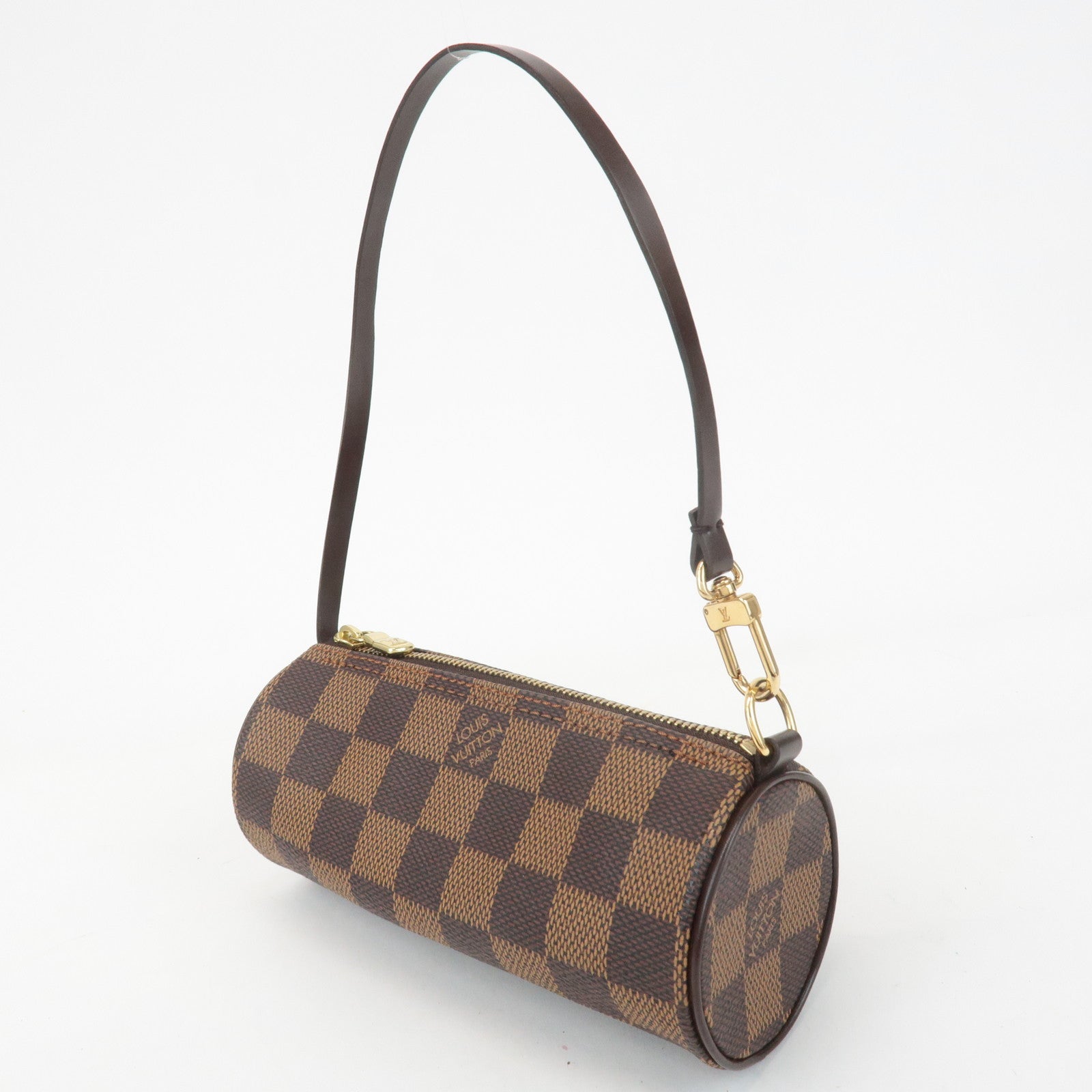 Louis Vuitton Damier Ebene Mini Pouch for Papillon Bag Brown Used