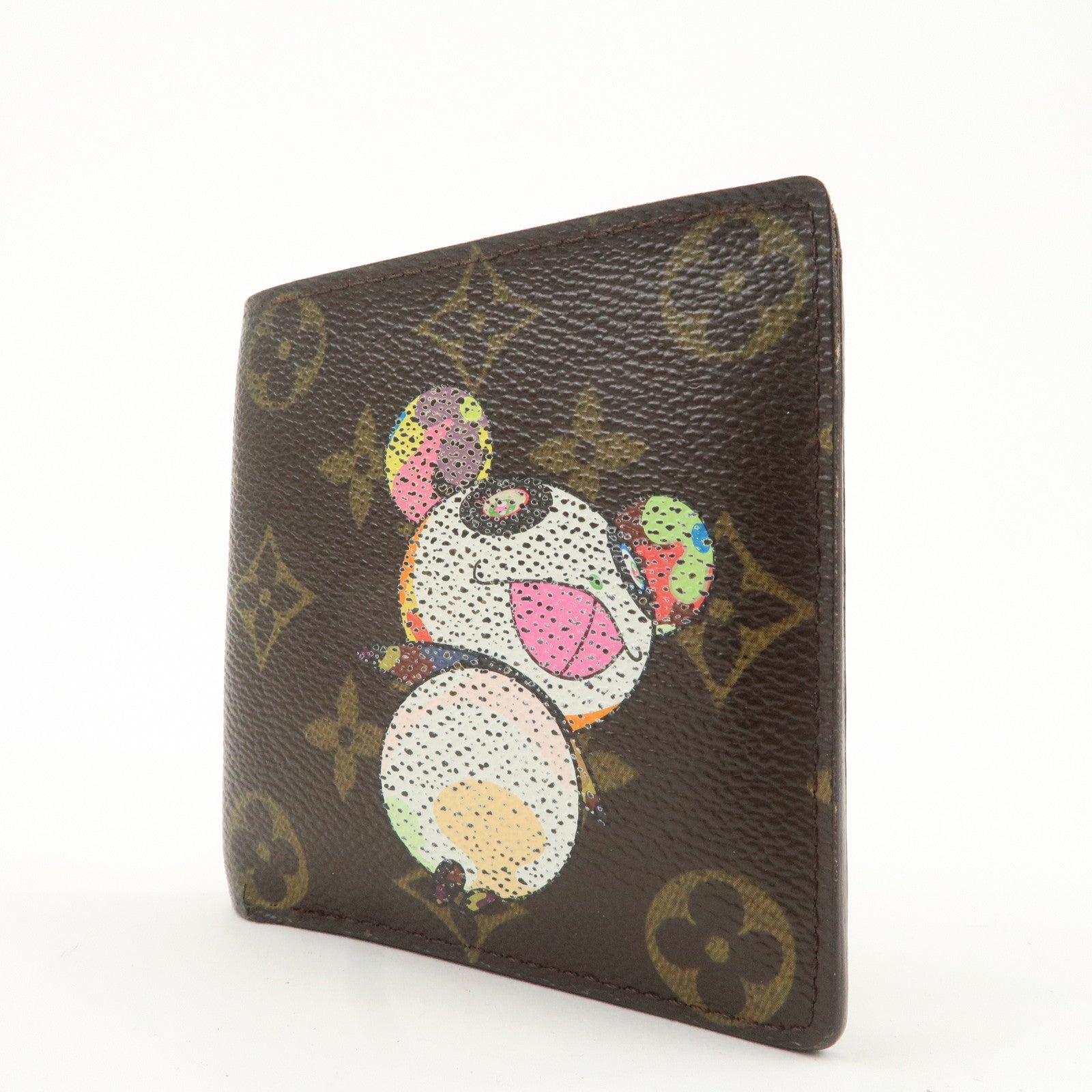 Louis Vuitton Panda Portefeuille Marco *Initials engraved M61666 Used