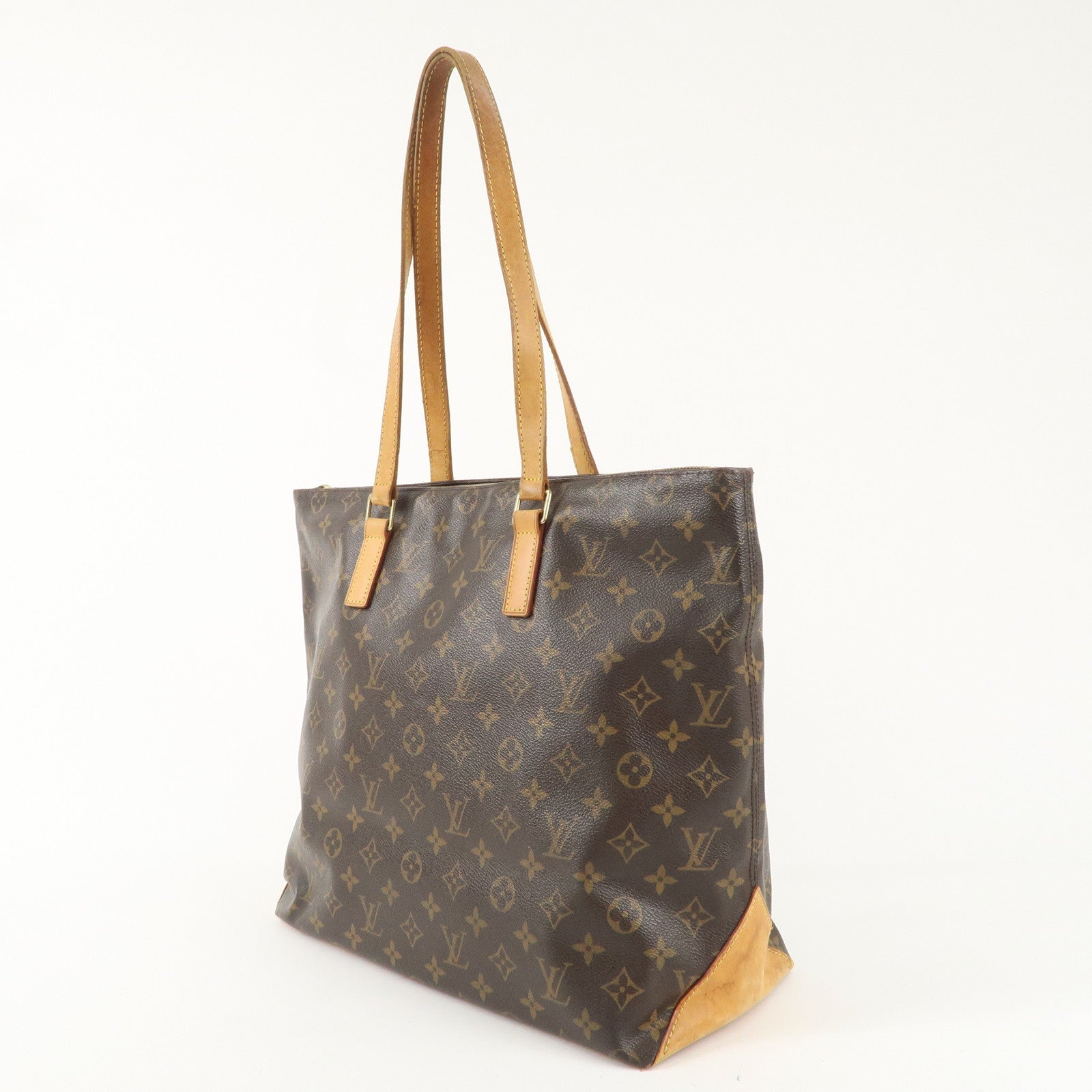 Louis Vuitton Monogram Cabas Mezzo Tote Bag Brown M51151